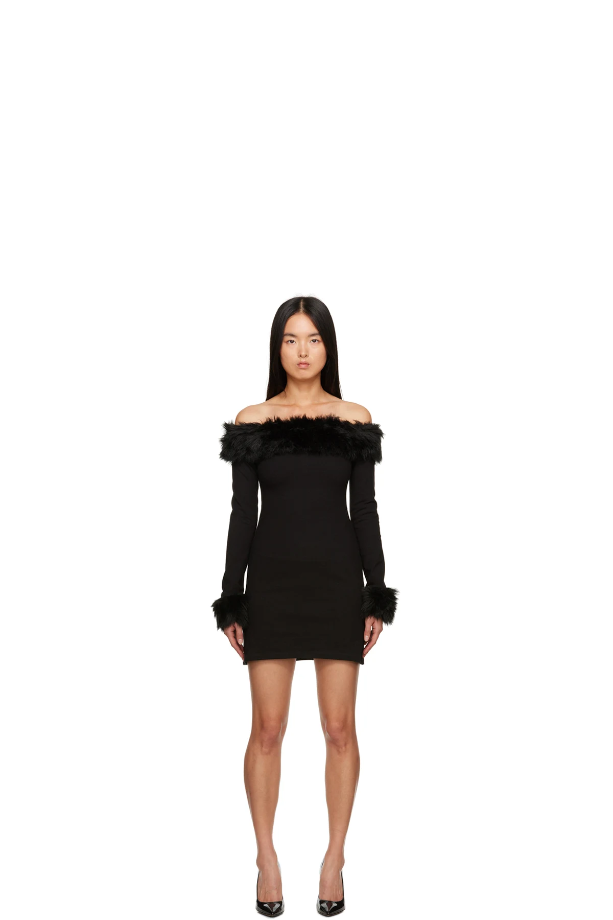 Black Off-The-Shoulder Minidress