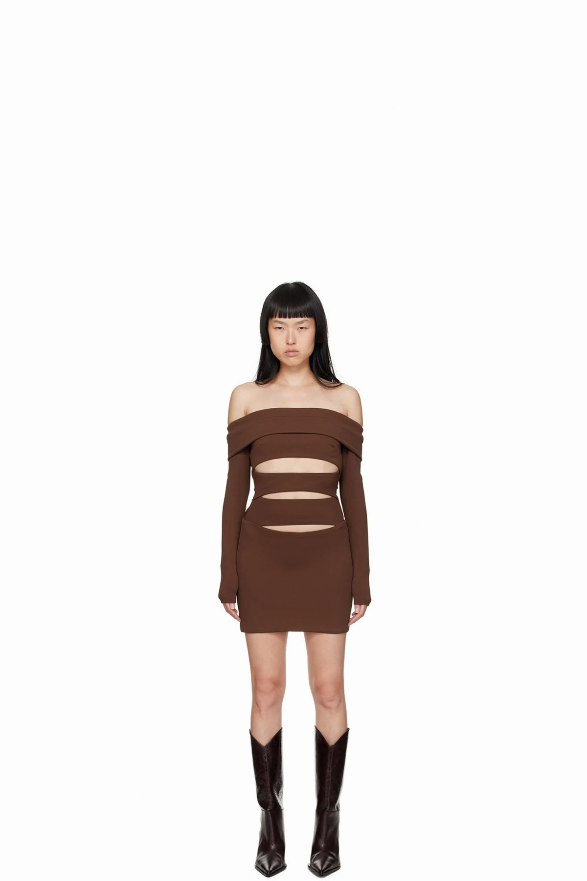 Brown Elena Minidress