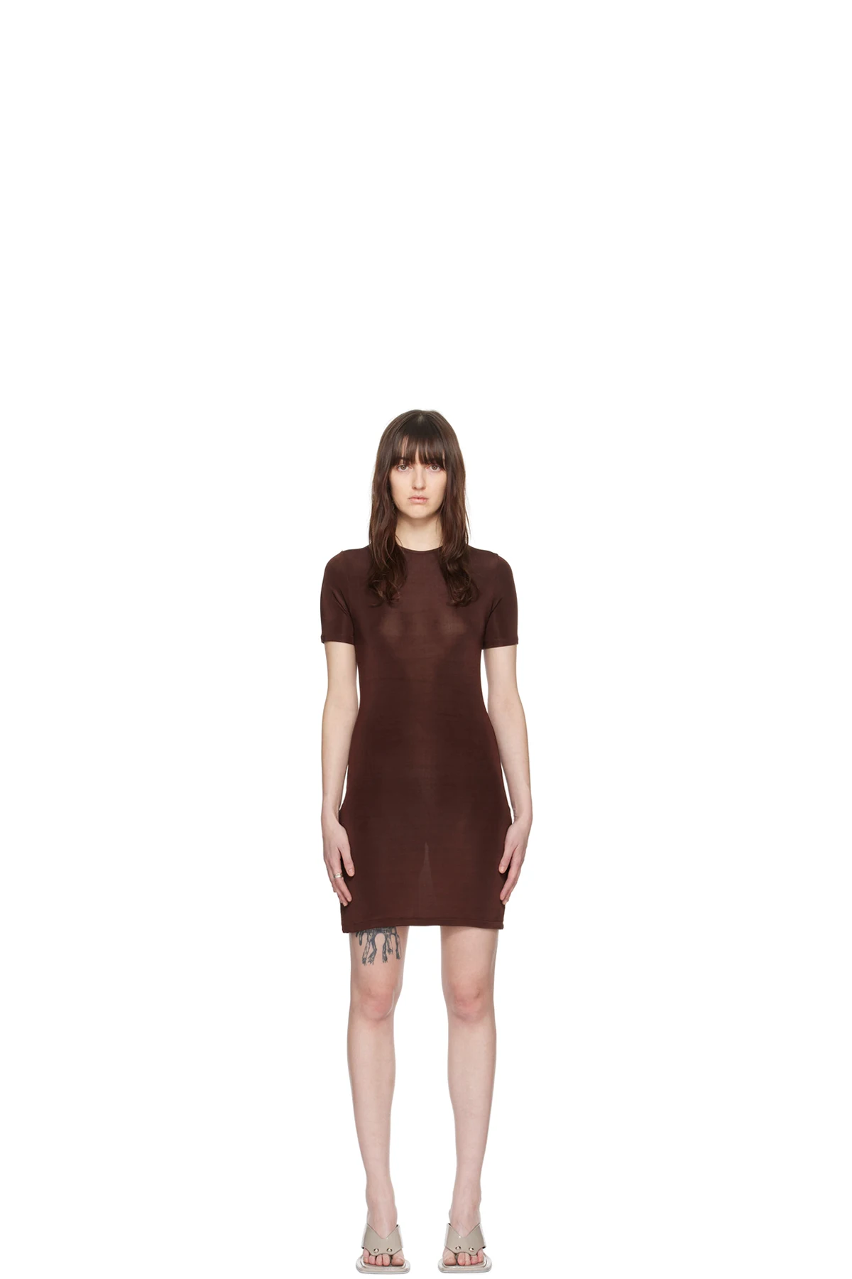 Brown O-Ring Minidress