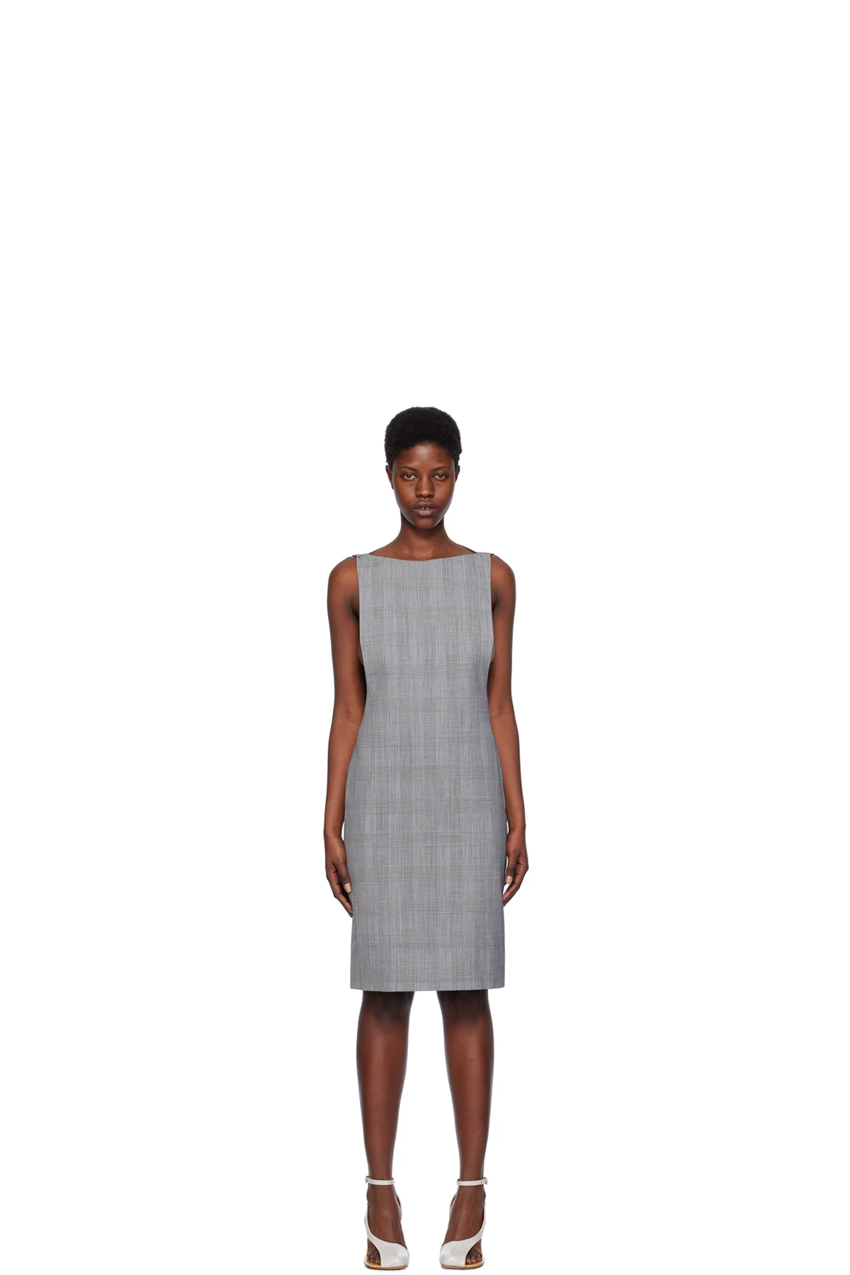 Gray Cape Minidress