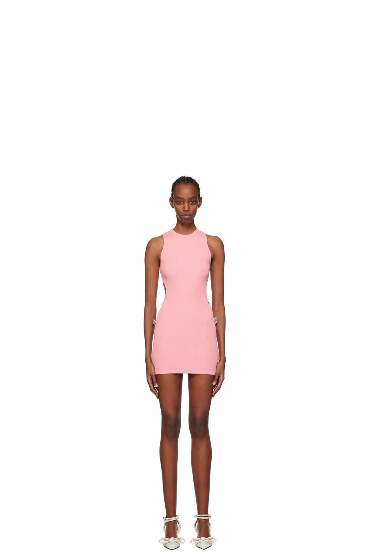 Pink Crystal-Cut Minidress