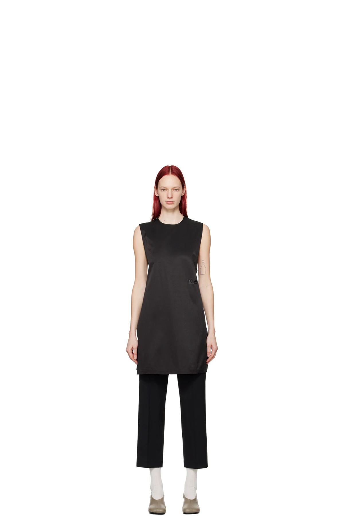Black Self-Tie Minidress