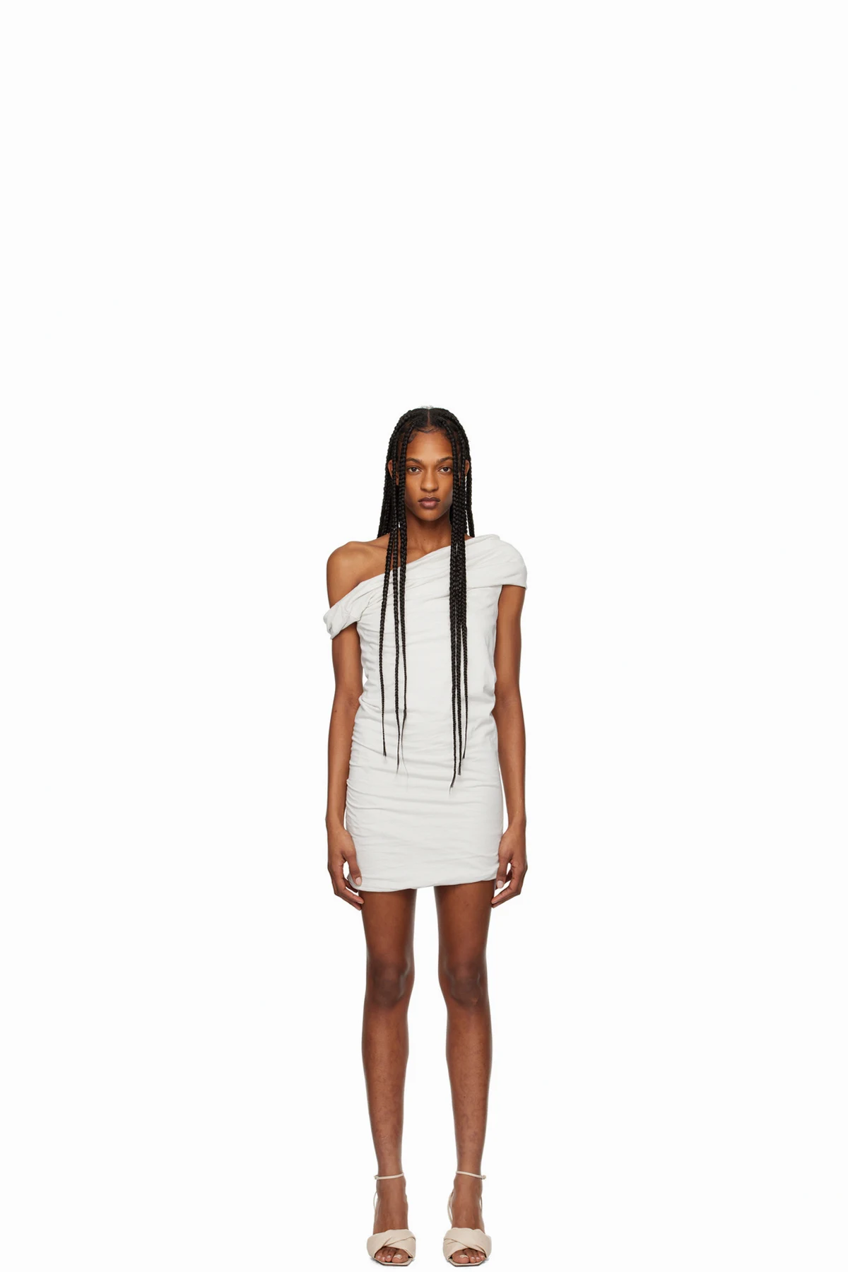 Off-White Off-The-Shoulder Minidress