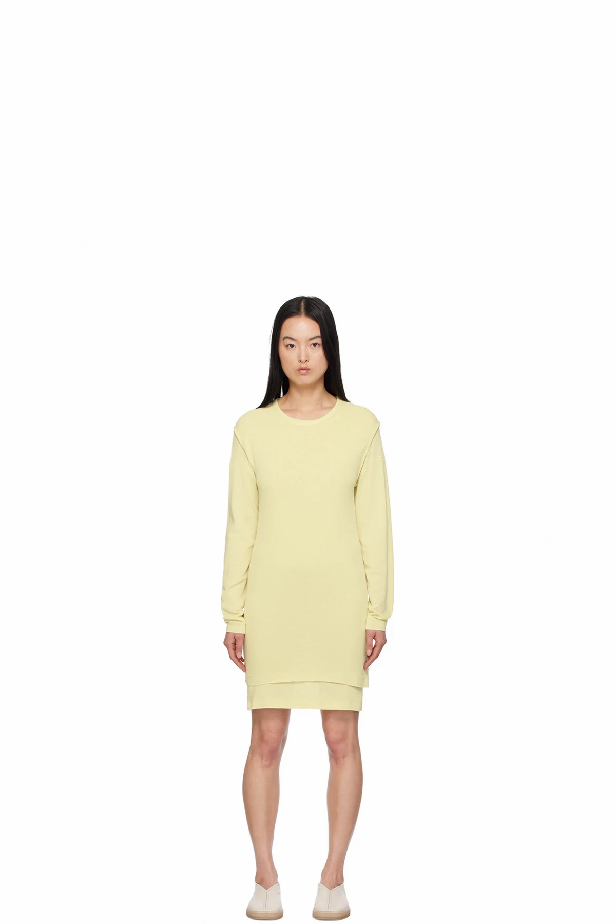 Yellow Double Layer Minidress