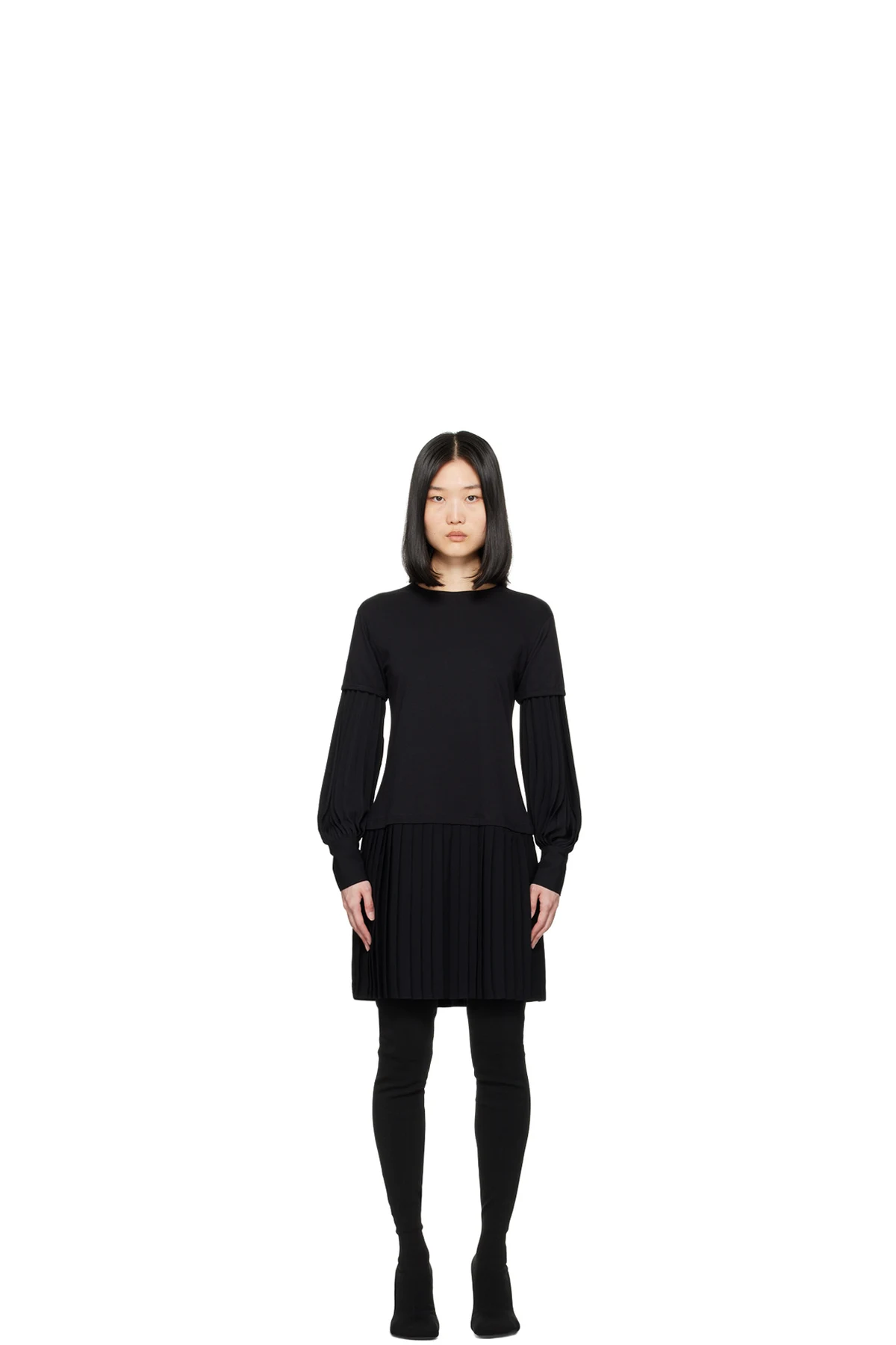 Black Paneled Minidress