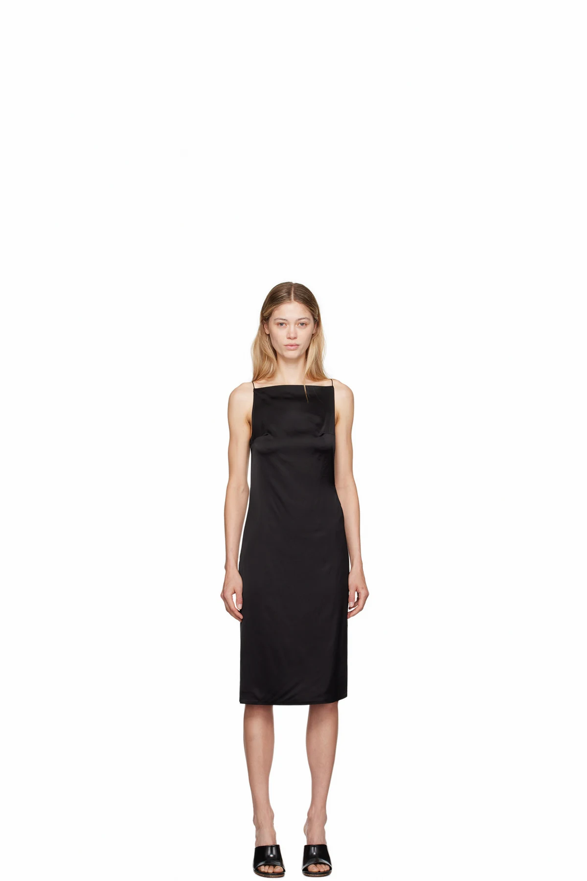 Black La Casa 'La robe Spoglio' Midi Dress