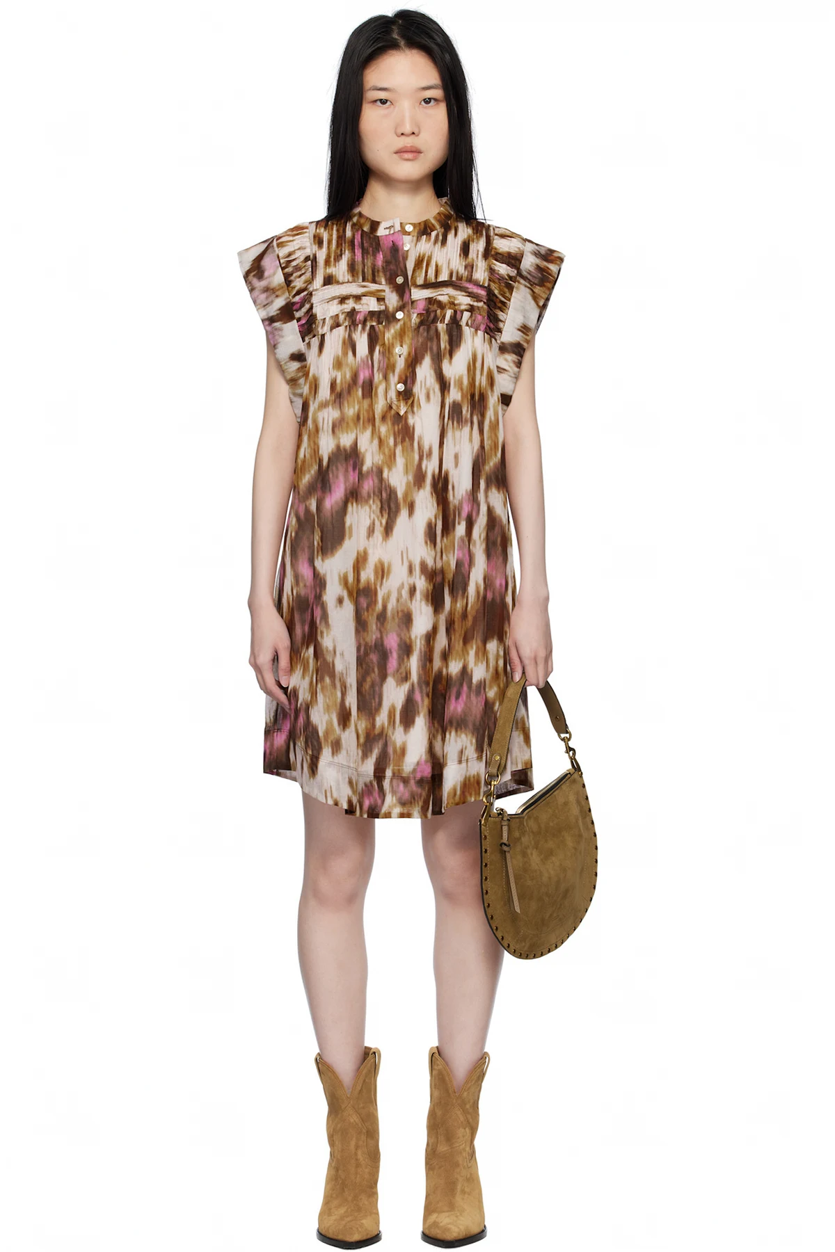 Off-White & Tan Leazali Minidress