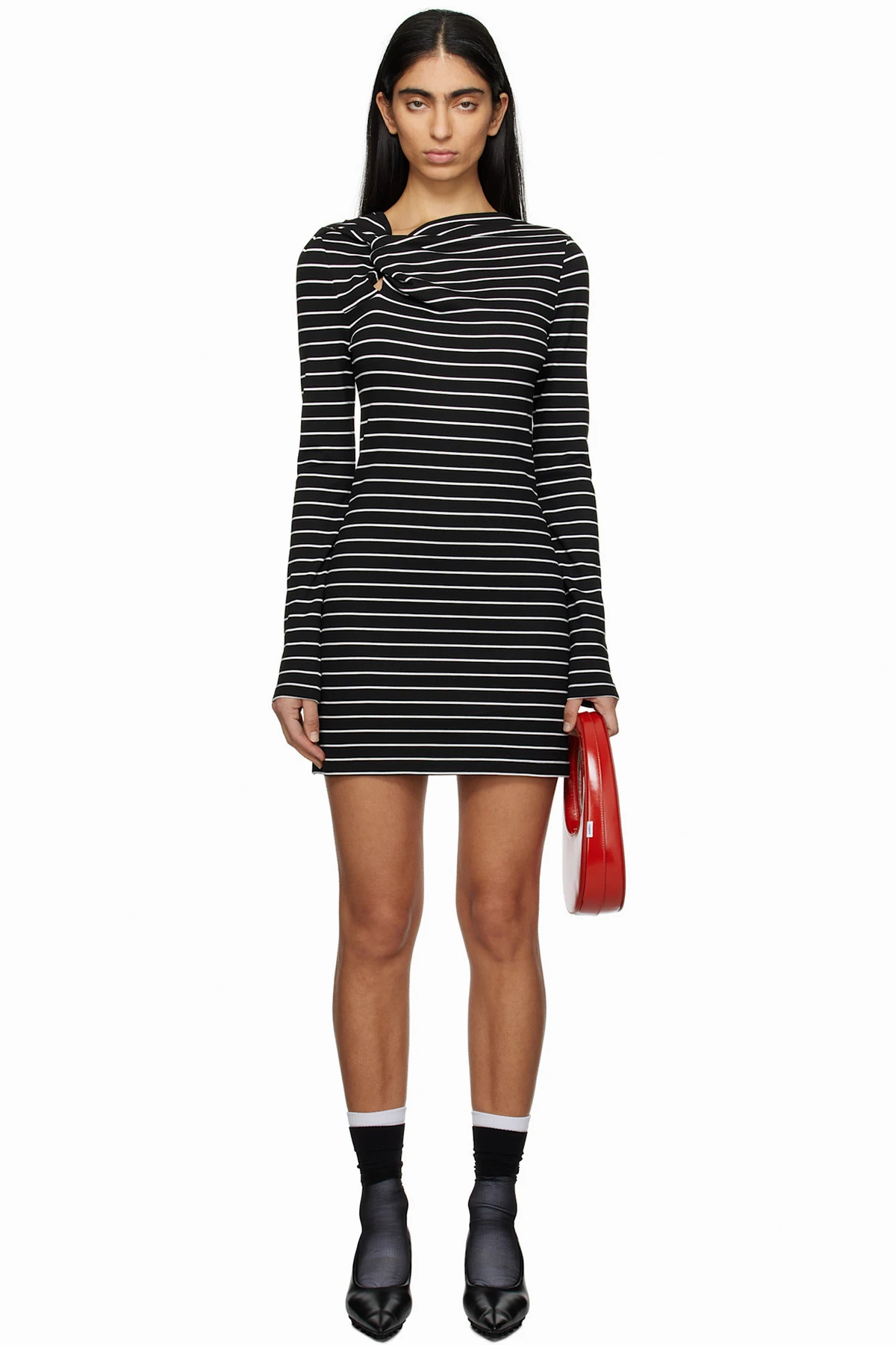 Black & White Striped Minidress