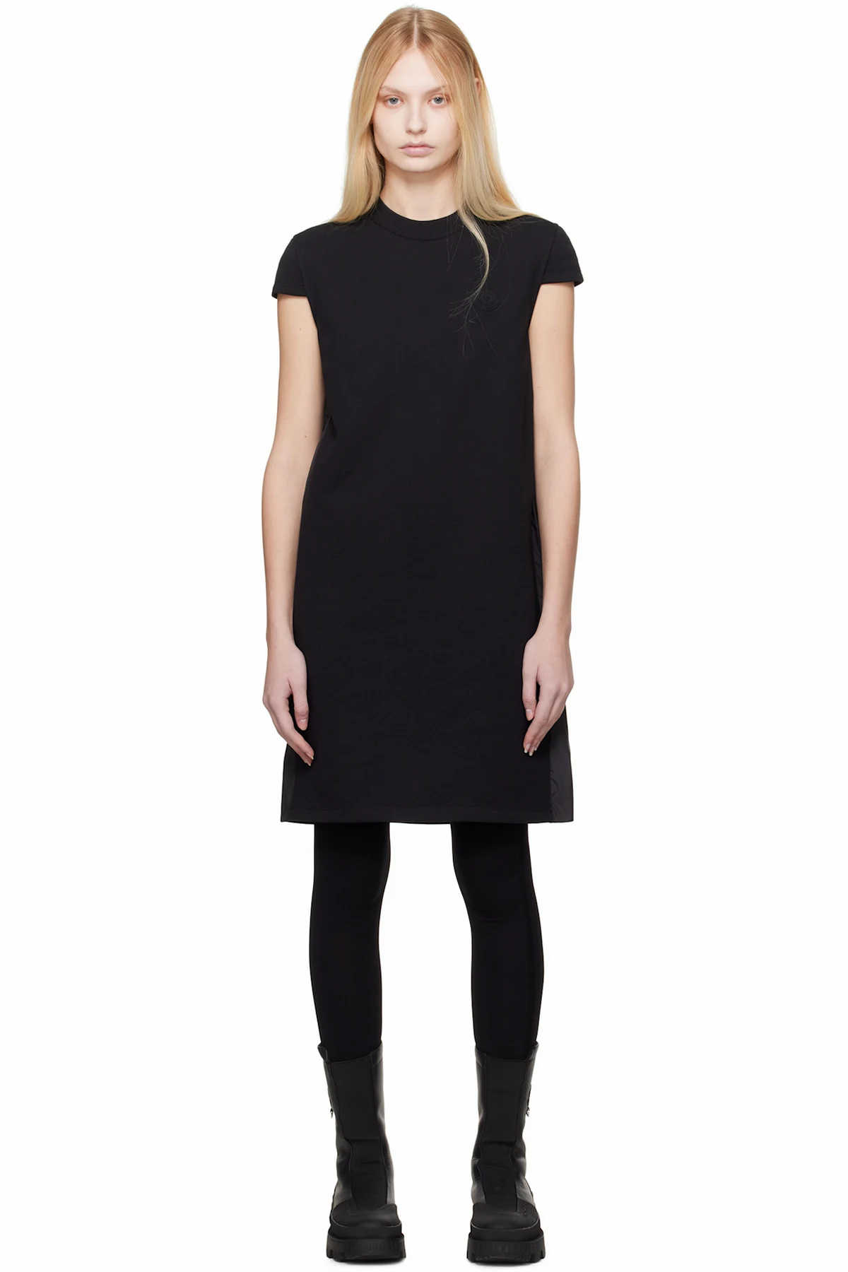 Black Knife Pleat Minidress