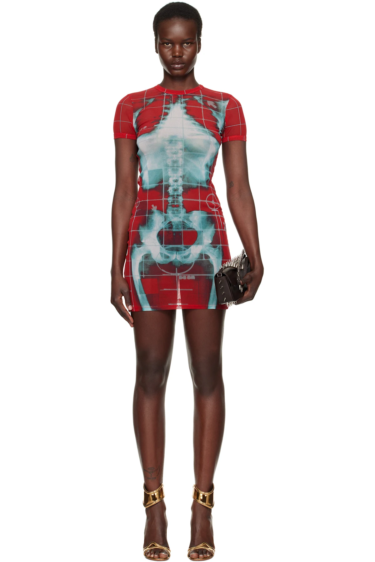 SSENSE Exclusive Red & Blue 'The Squeletor' Minidress