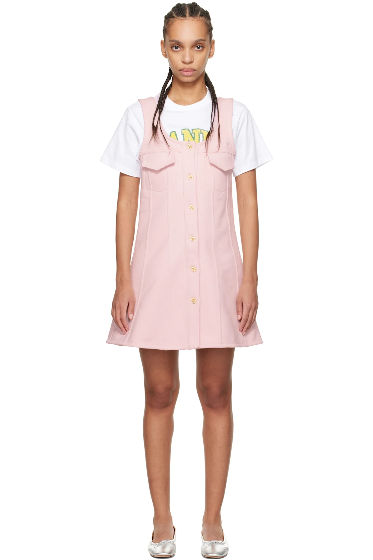 Pink Button-Up Minidress