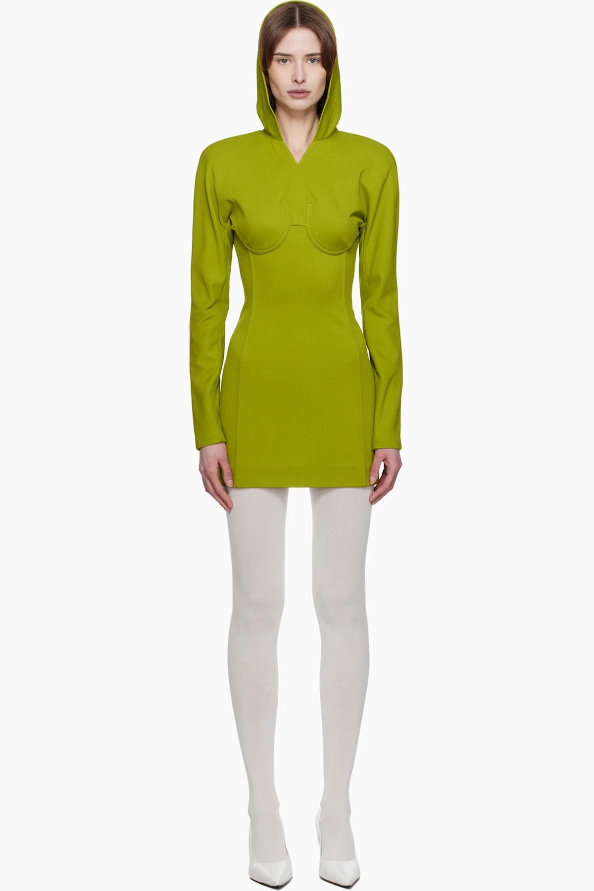 Green Crepe Minidress