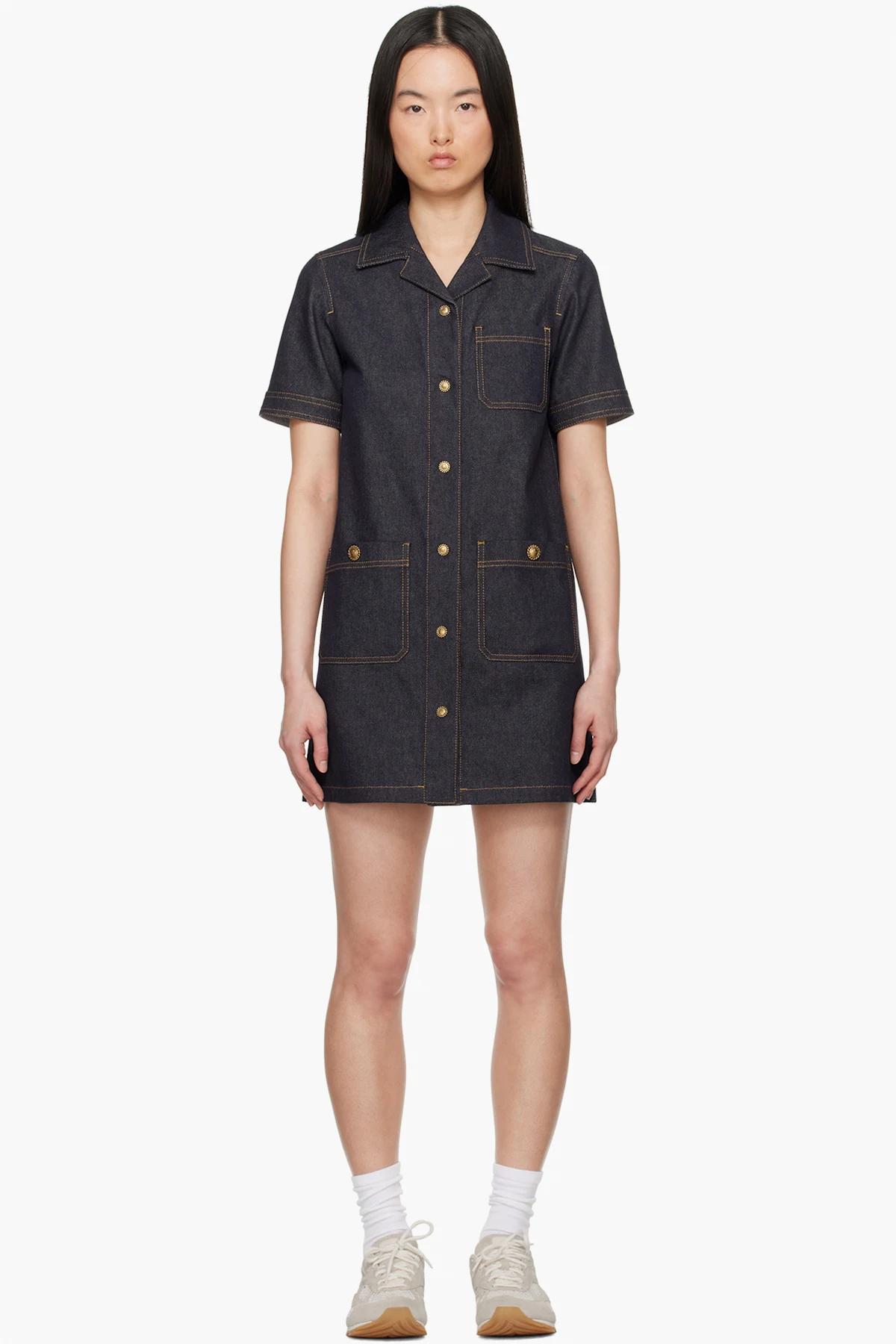 Blue Denim Shirt Minidress