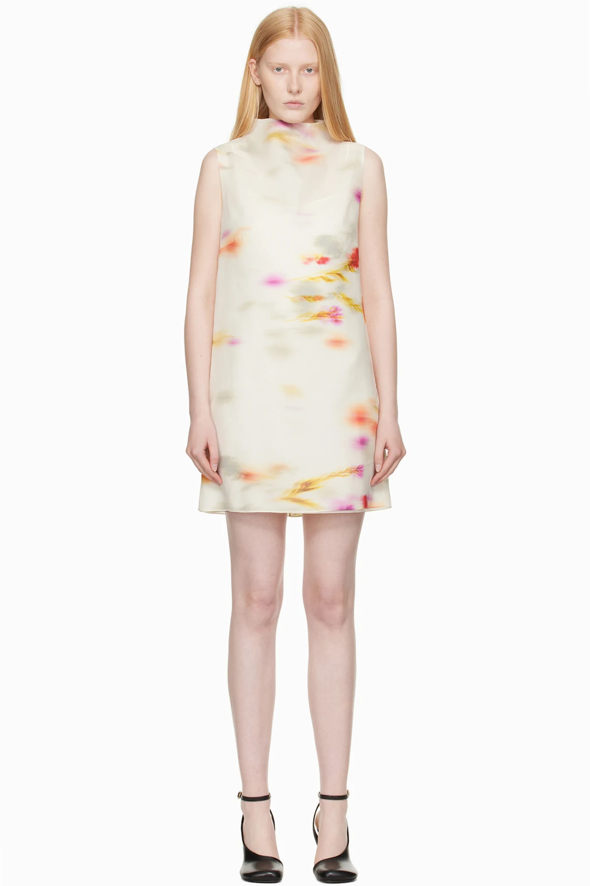 Off-White Blossom Flower Reversible Minidress
