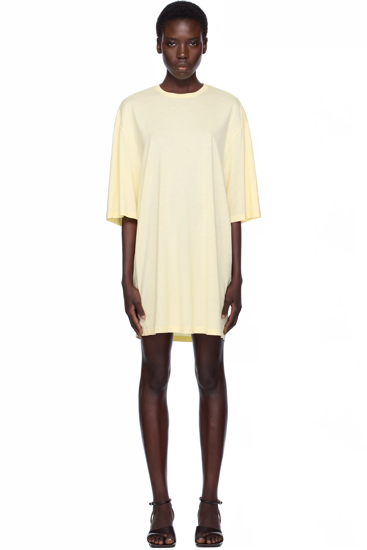 Yellow Relaxed Tee Minidress