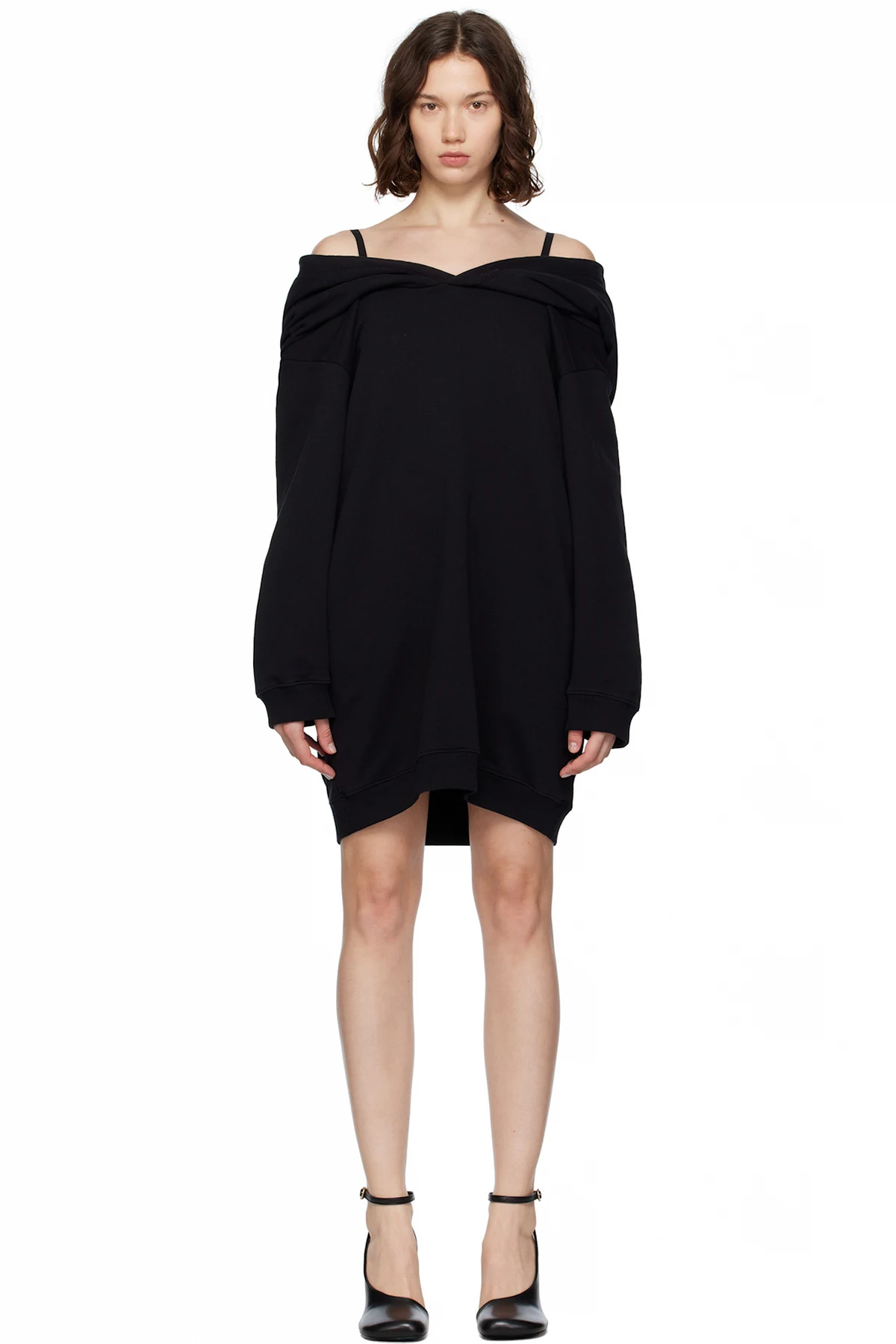 Black Sweatshirt Minidress