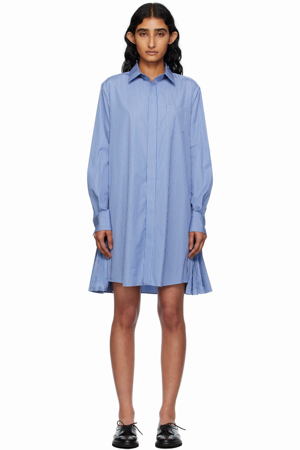 Blue Poplin Minidress
