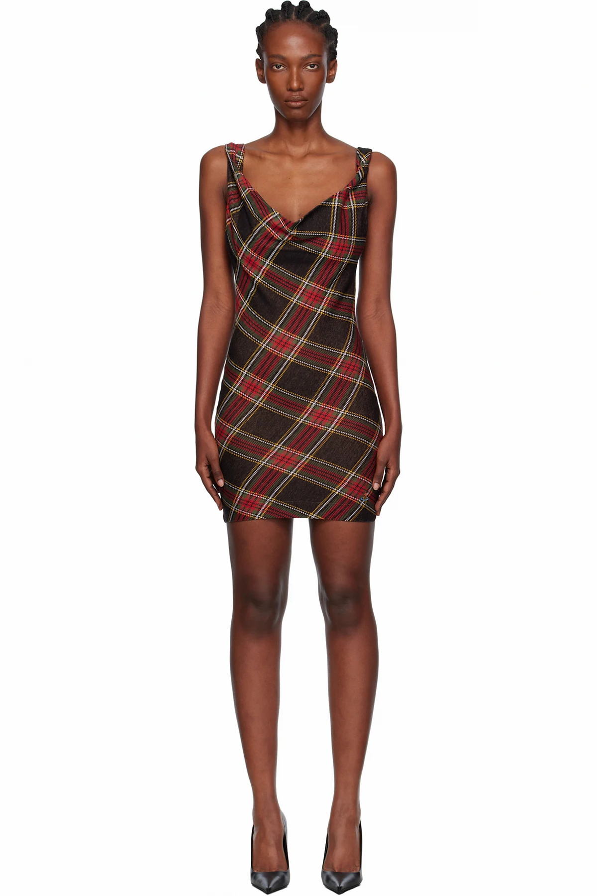 Red & Green Anna Pencil Minidress
