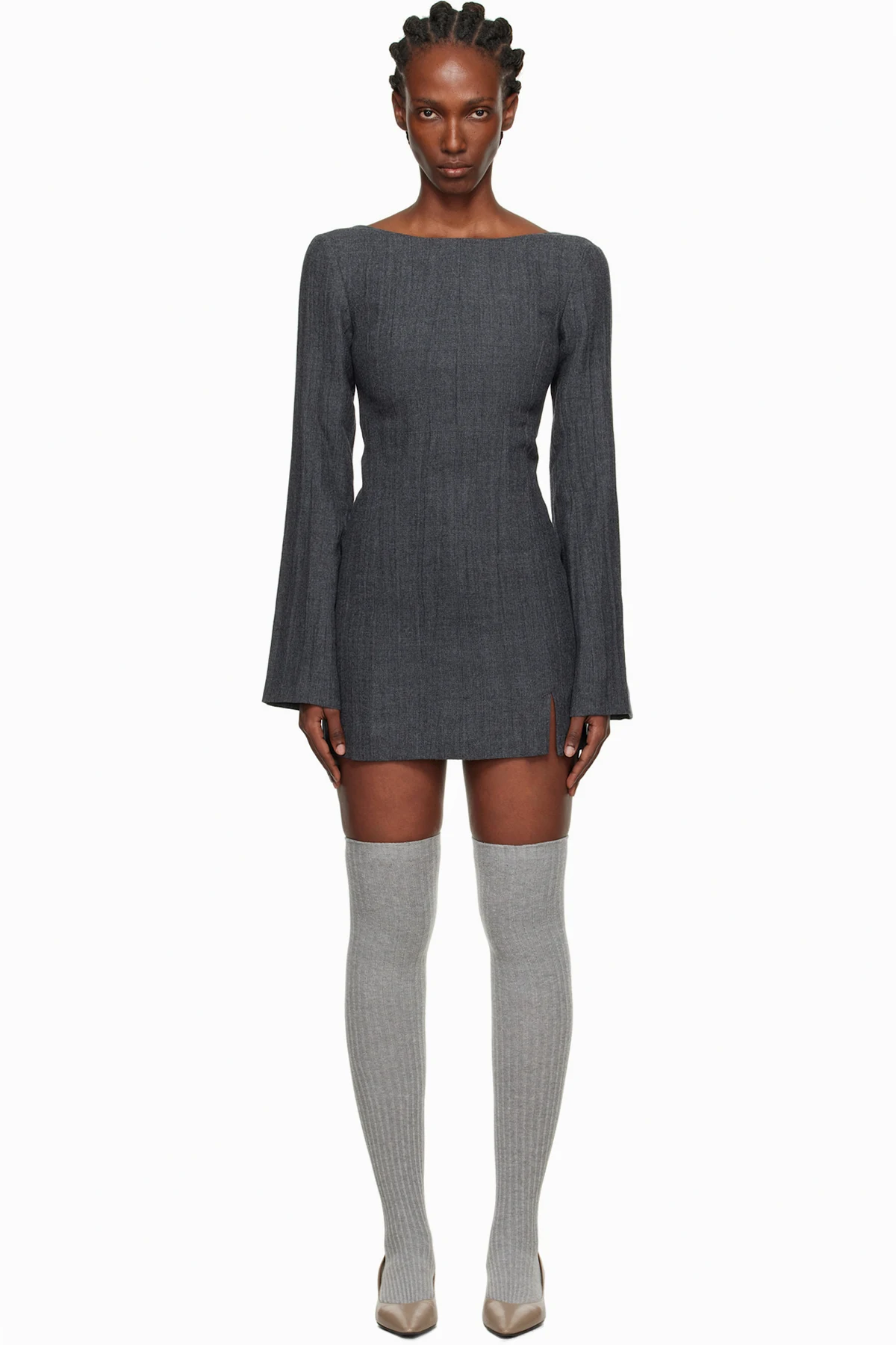 Gray Firm Minidress