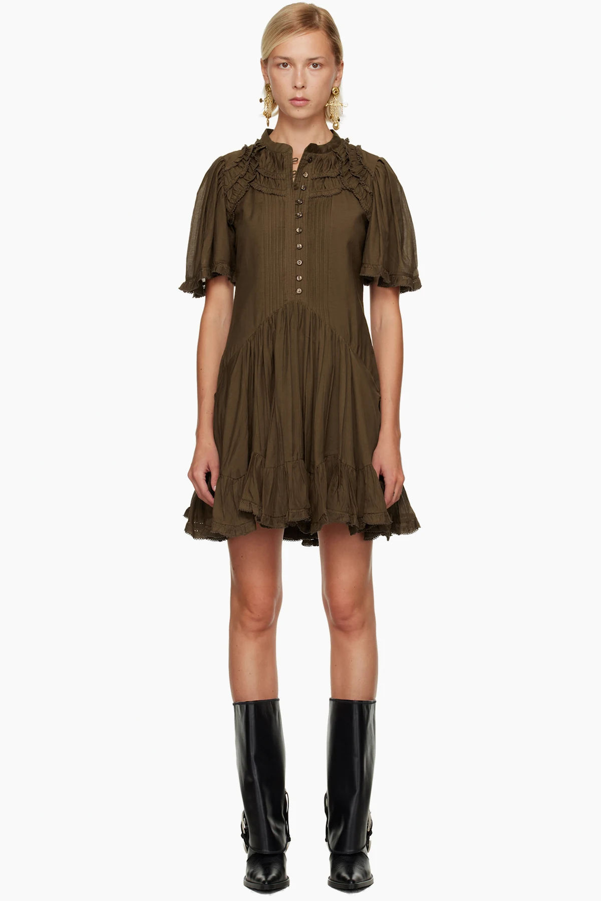 Khaki Celyana Minidress