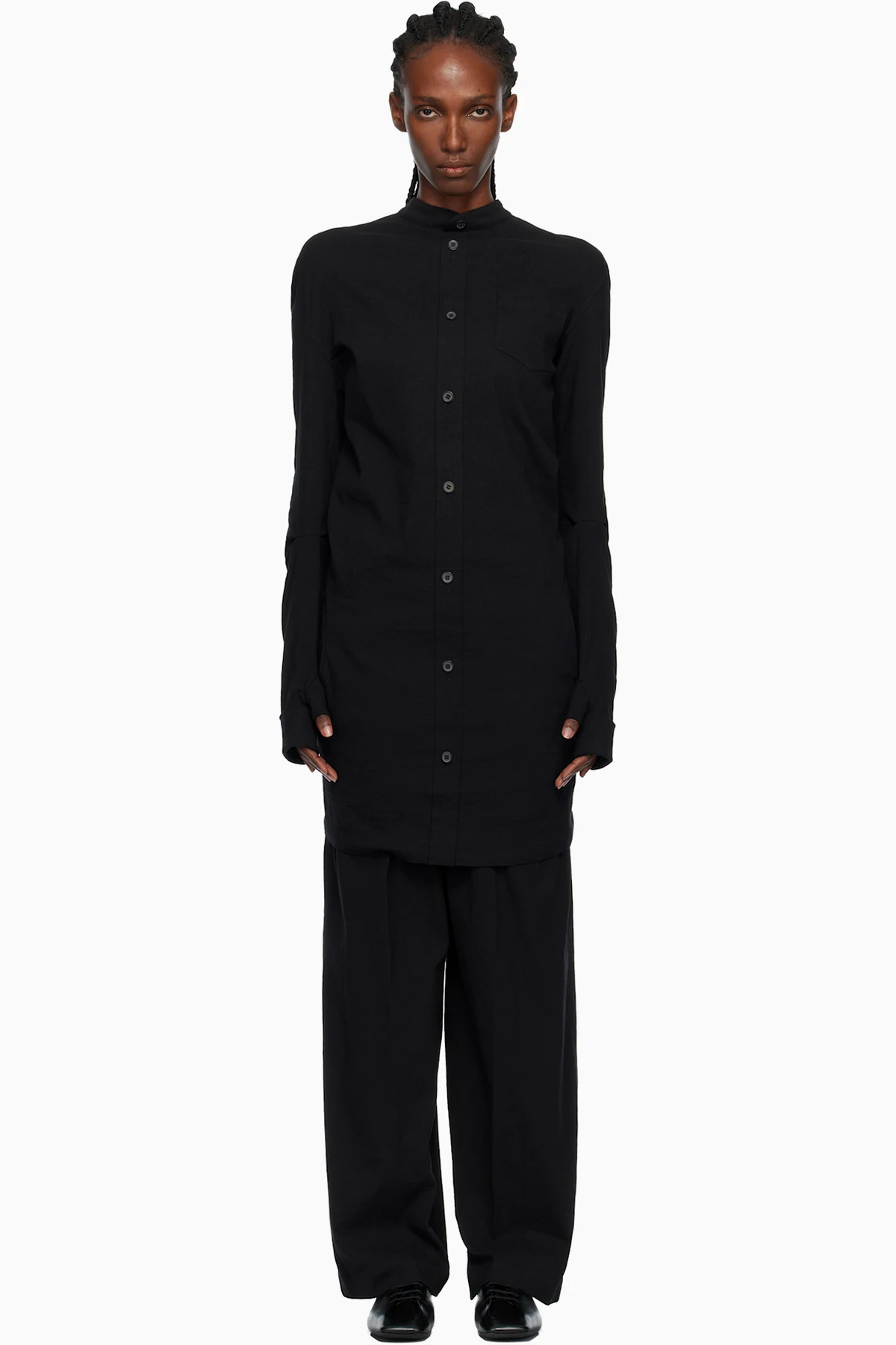 Black 'Like Torso Like Shirt' Minidress