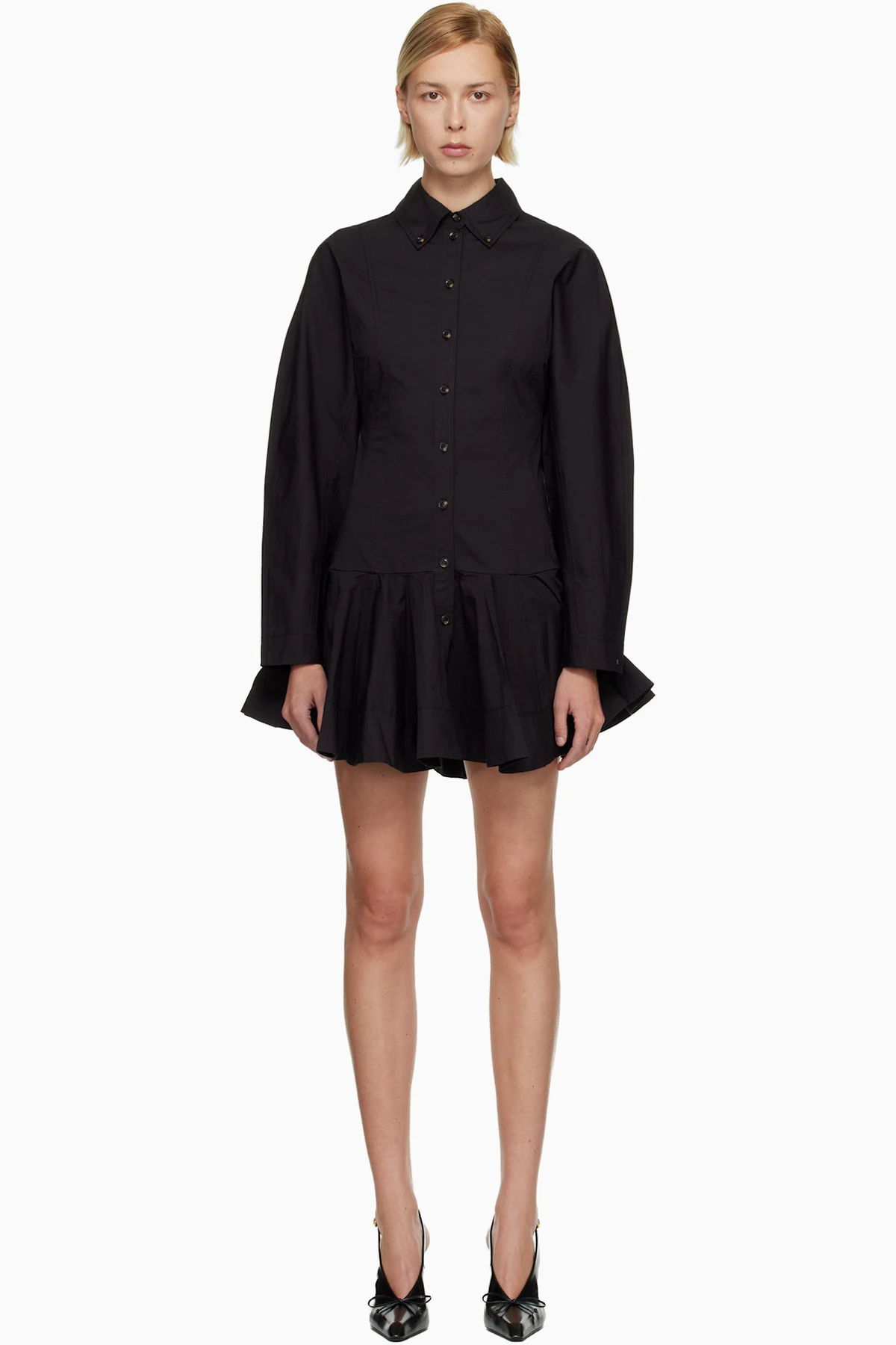 Black Shirt Minidress