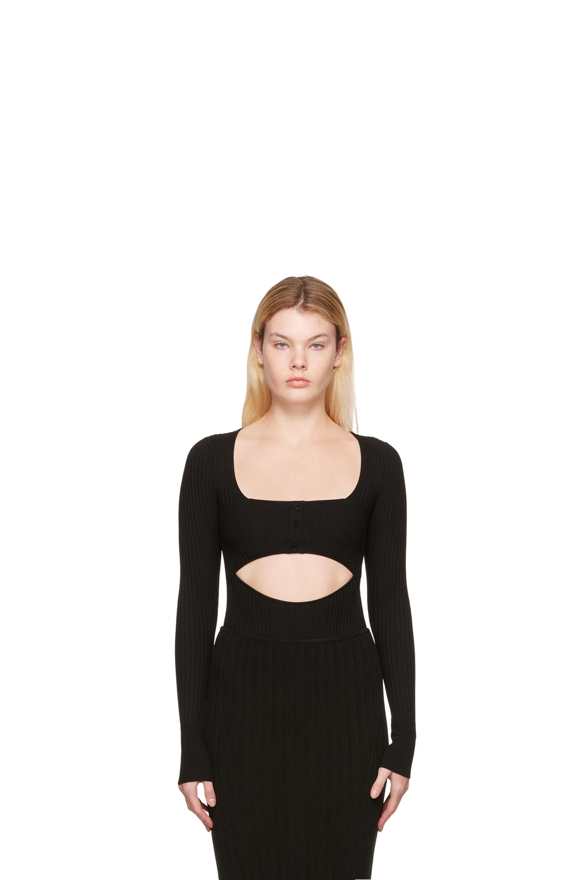 Black Cut-Out Bodysuit