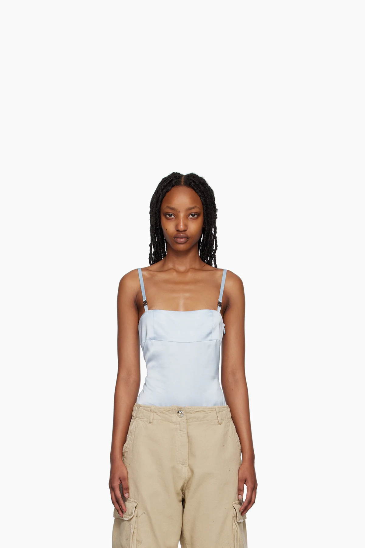 Blue Paneled Bodysuit