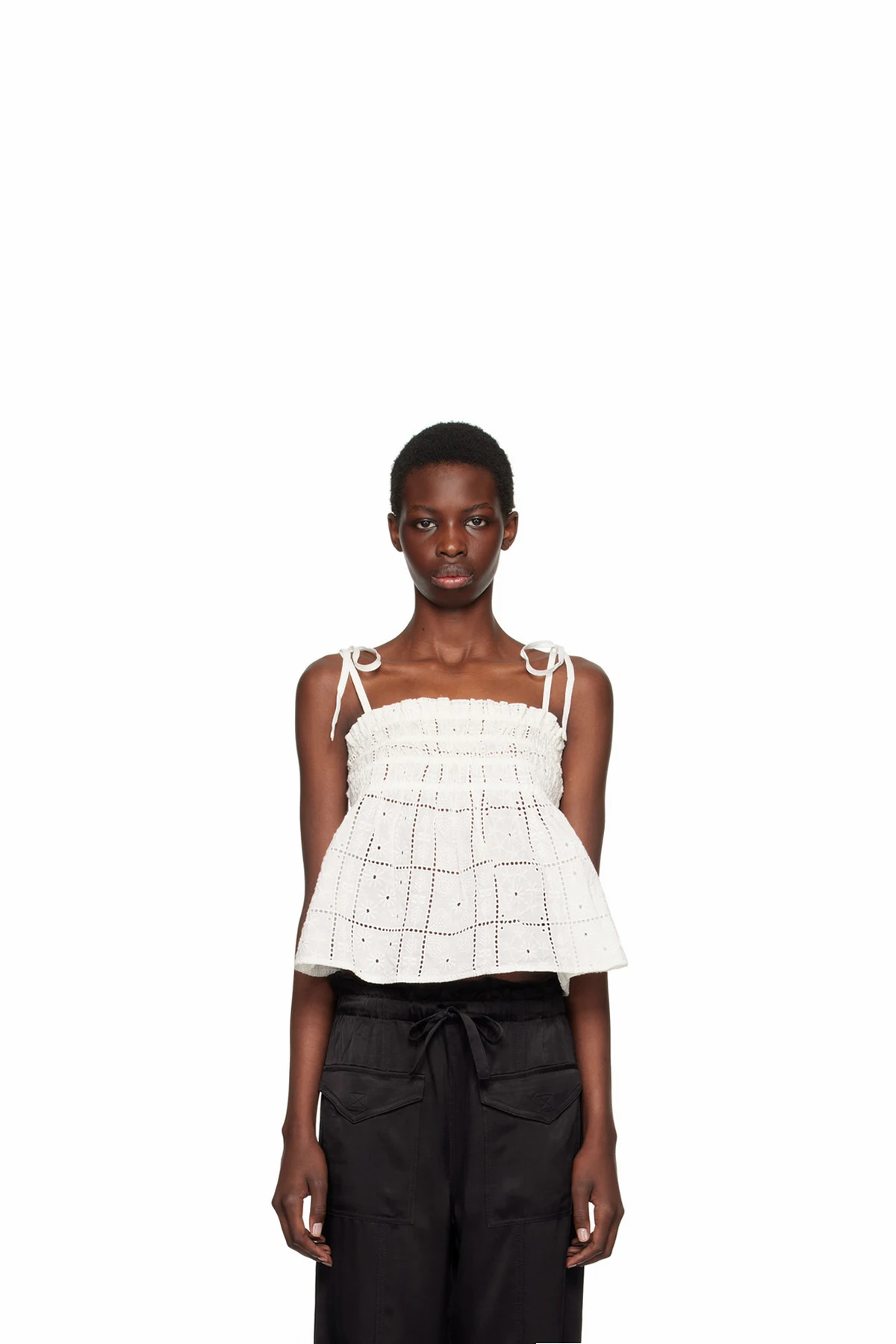 White Broderie Anglaise Top