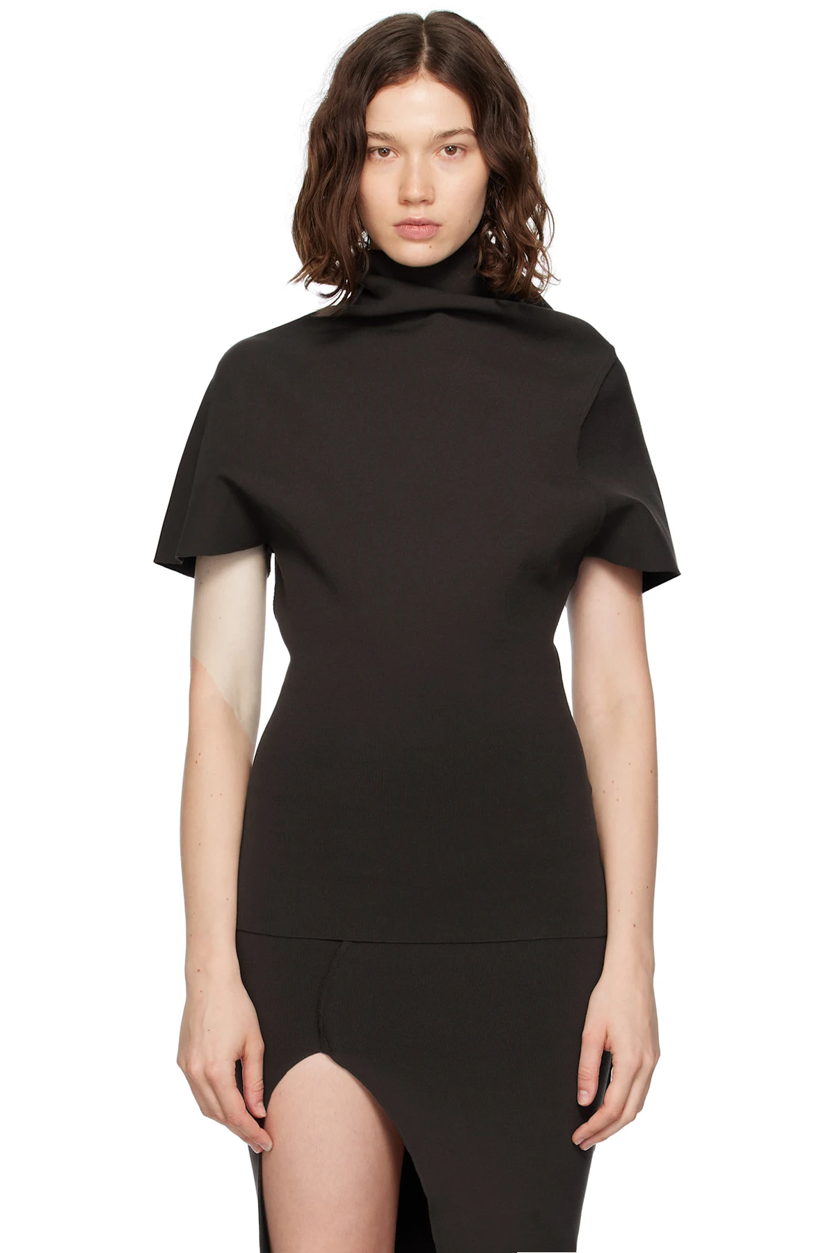 Brown Concordians Draped Top