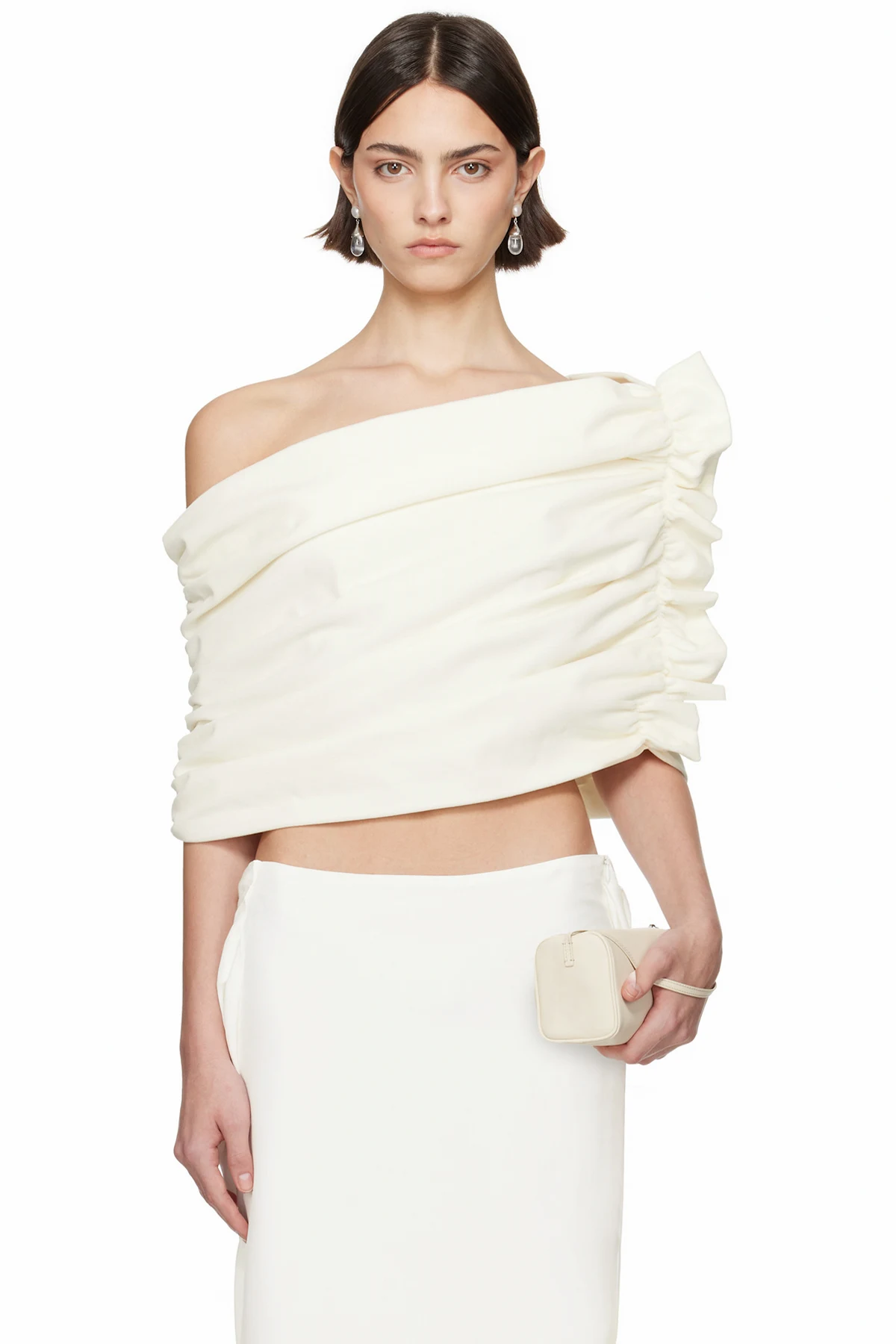 SSENSE Exclusive Bridal Capsule Velvet Shawl Top