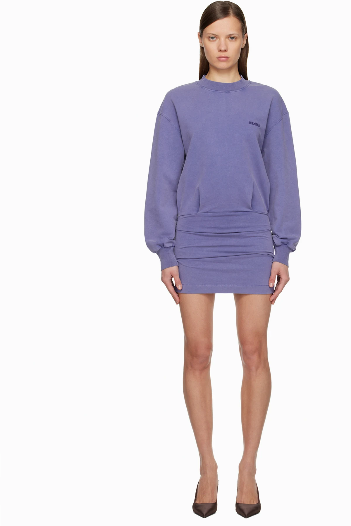 Purple Light American Fleece Minidress