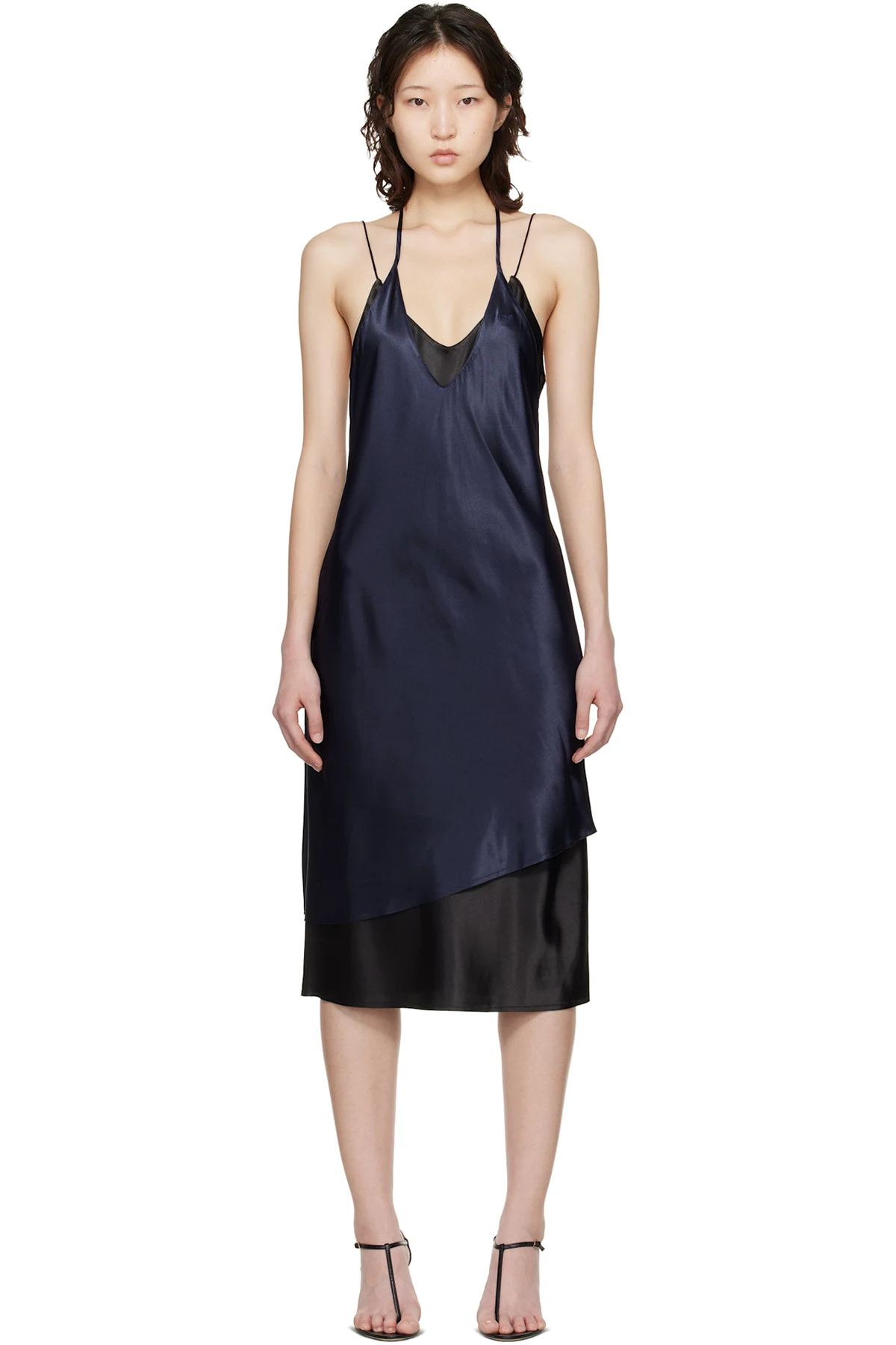 Navy & Black Layered Minidress