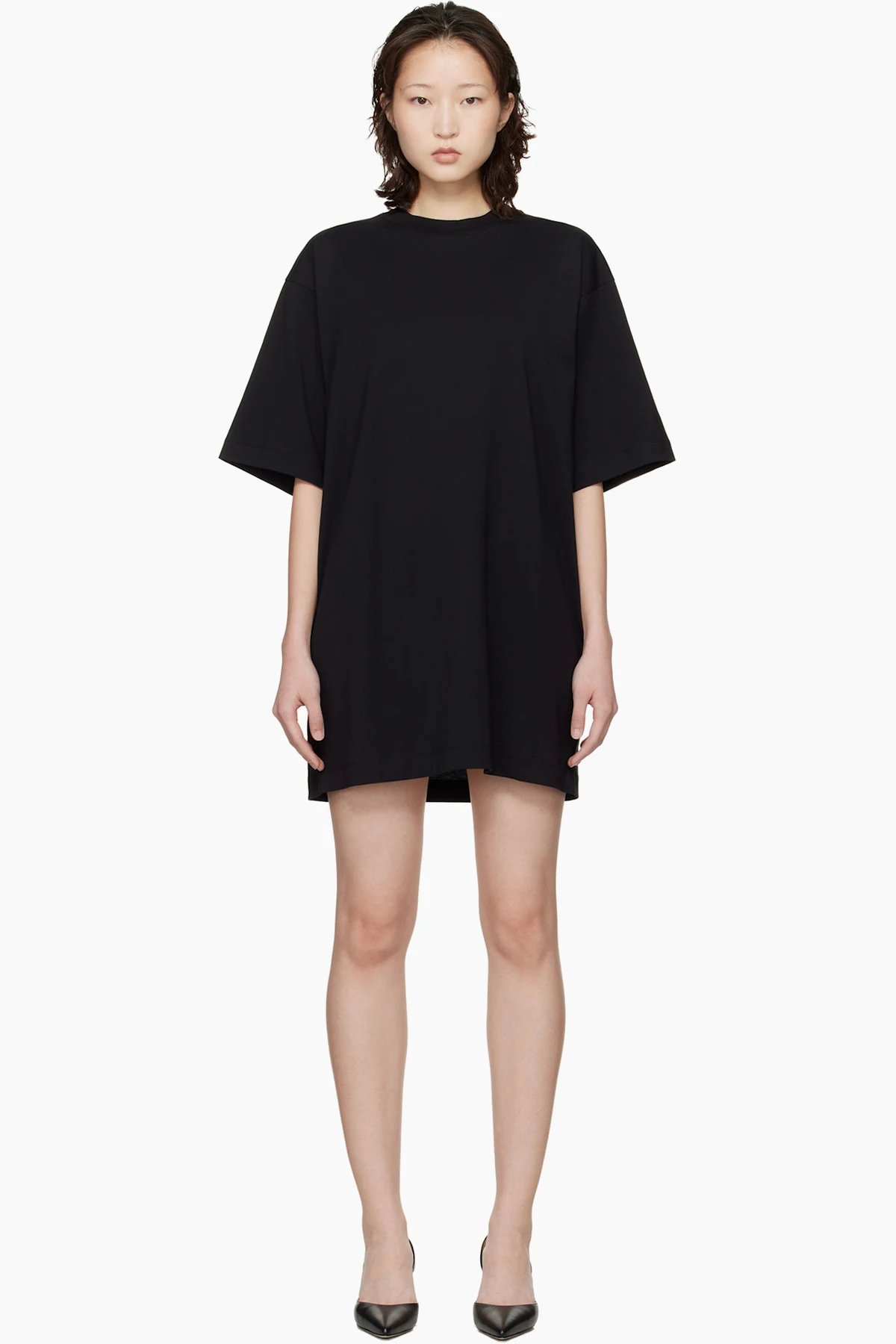 Black Ayaz LDS T-Shirt Midi Dress
