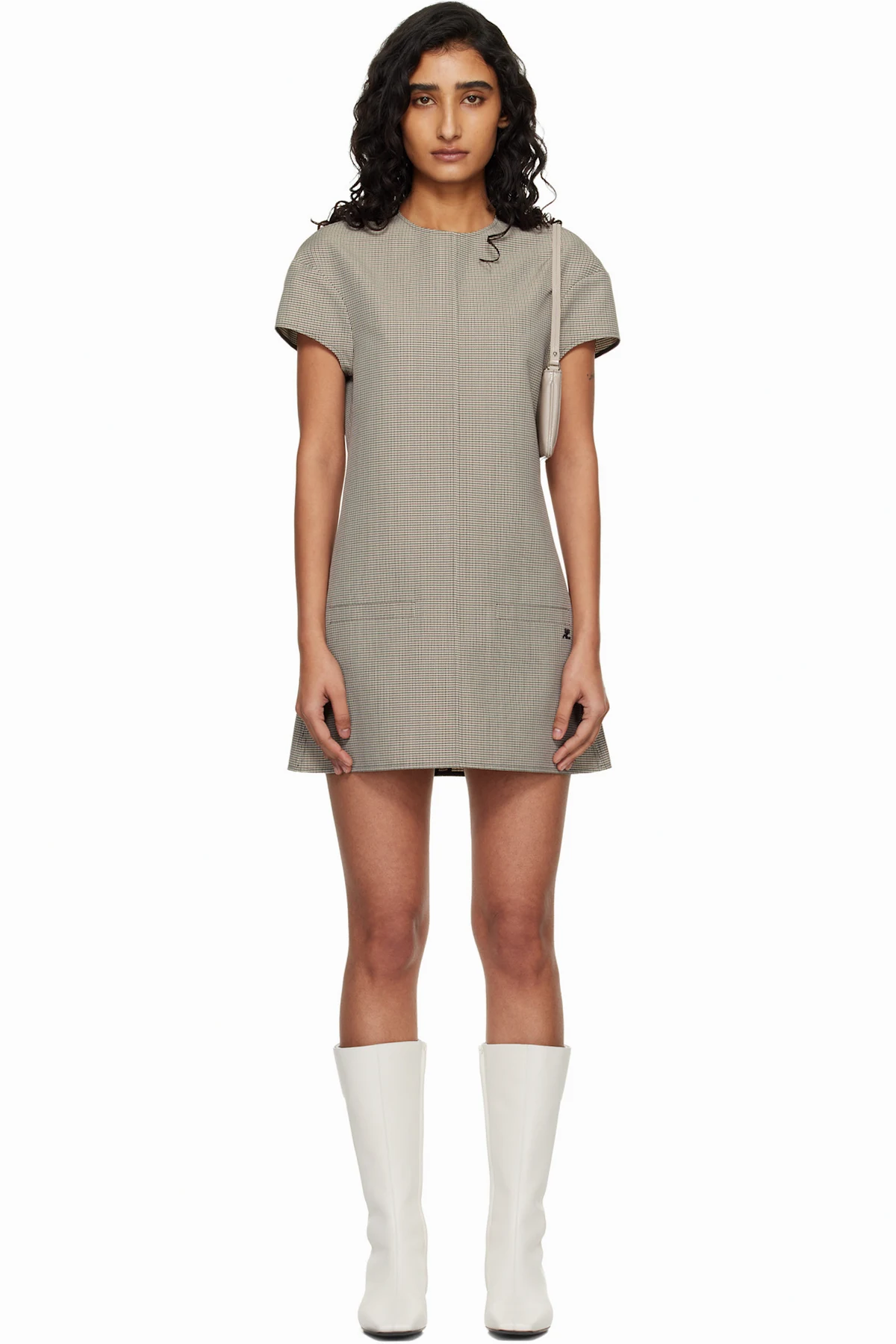 Gray Heritage Houndstooth Minidress