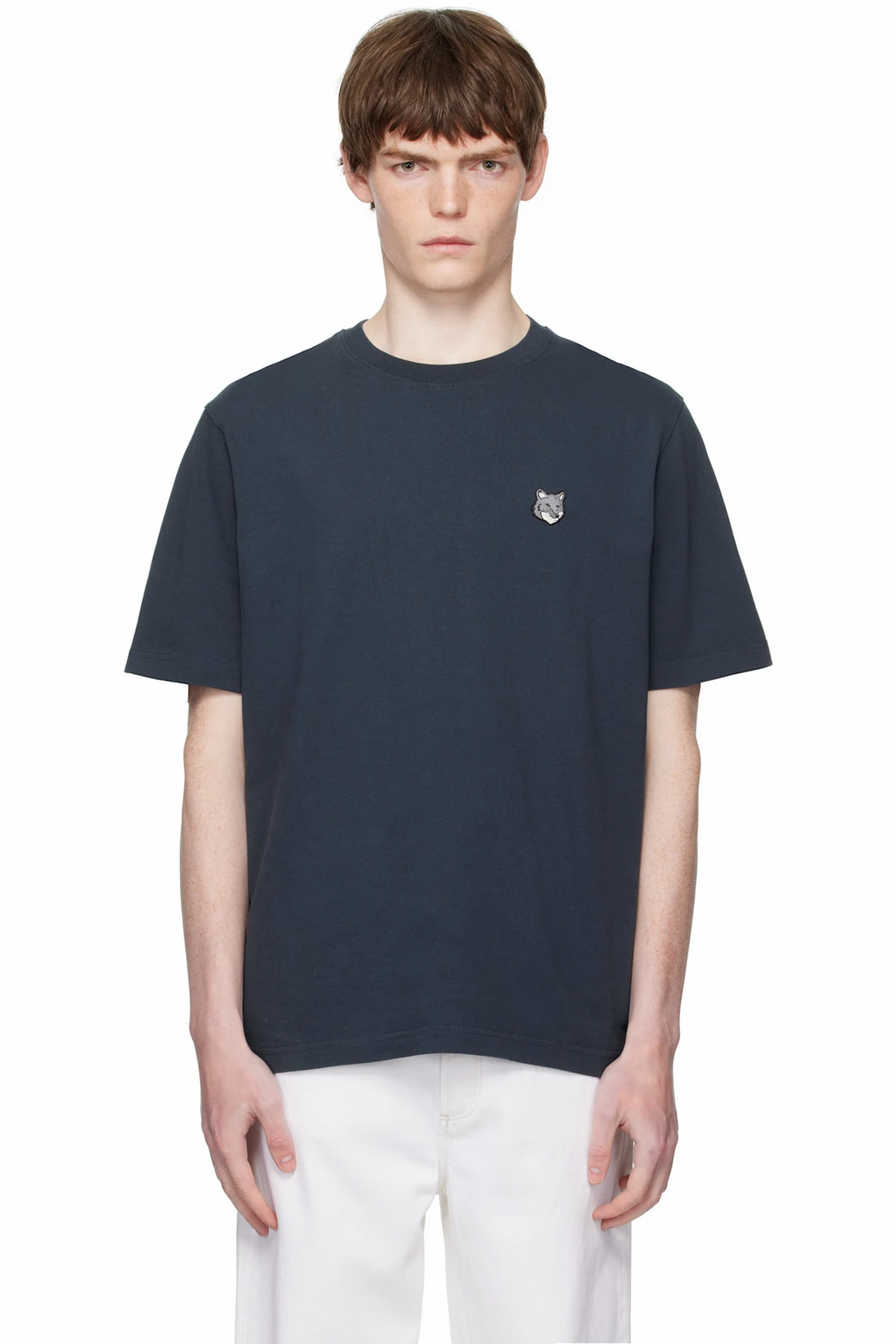 Navy Fox Head Patch Comfort T-shirt