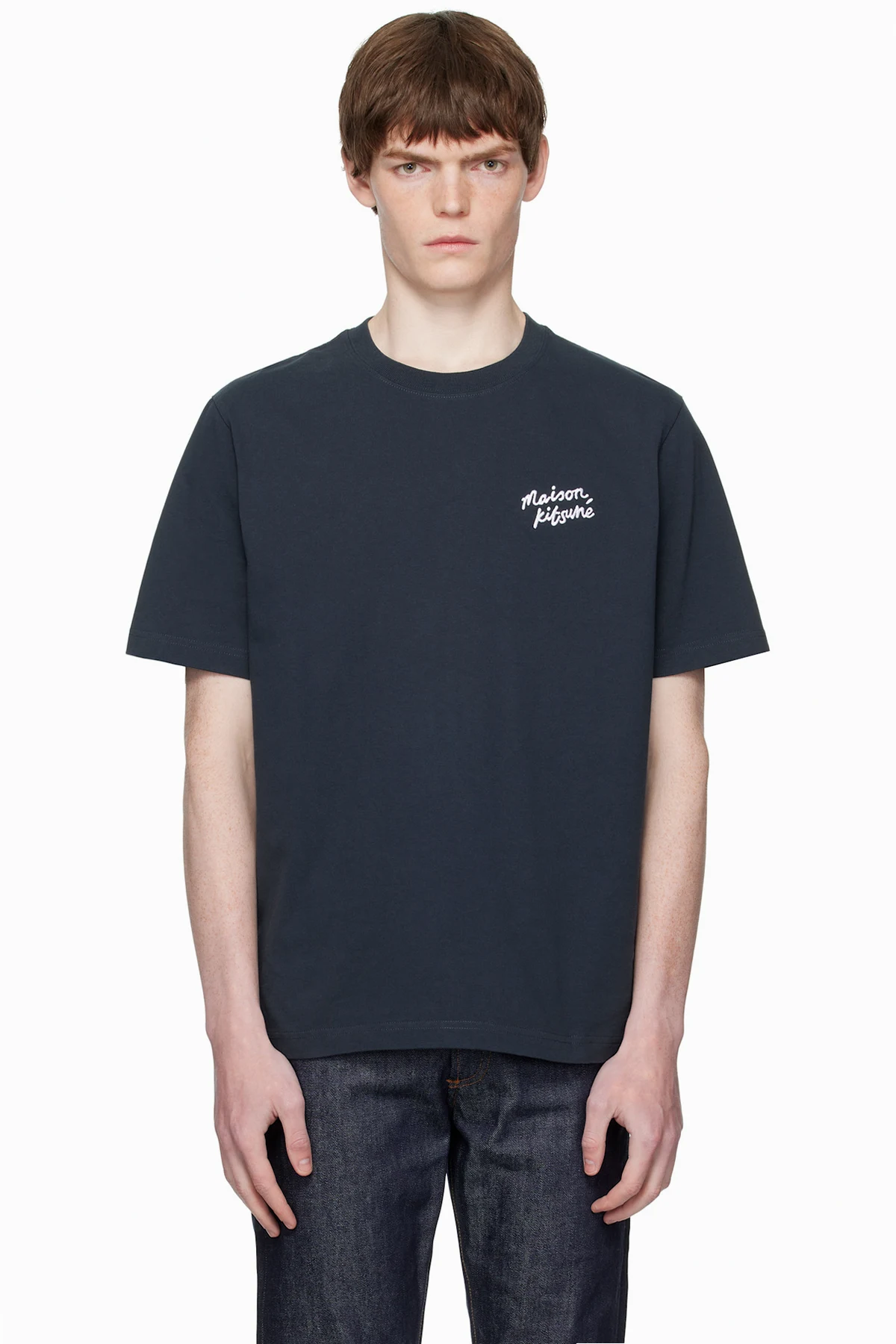 Black 'Maison Kitsune' Handwriting Comfort T-shirt