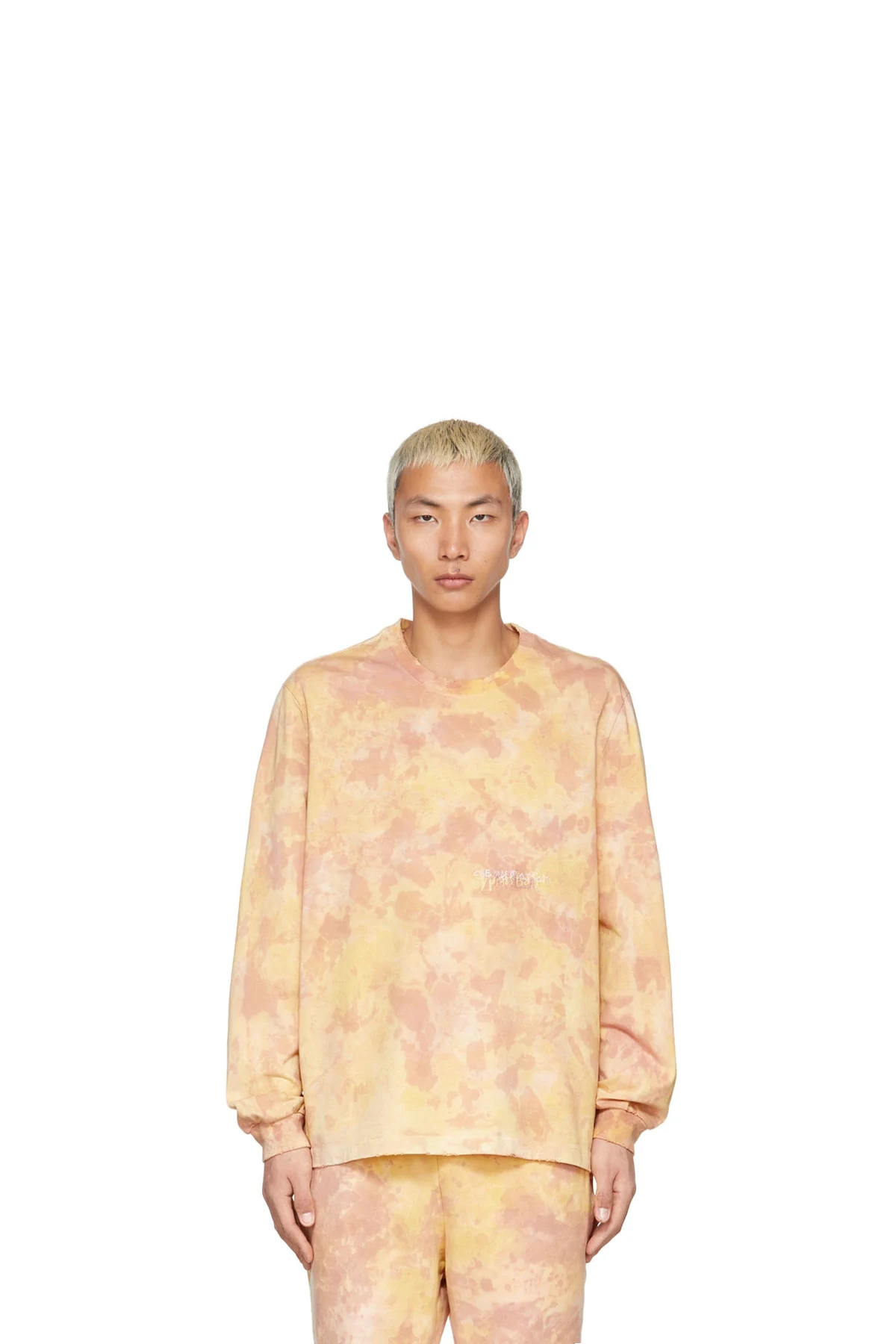 Yellow Vegetable Dyed Long Sleeve T-Shirt