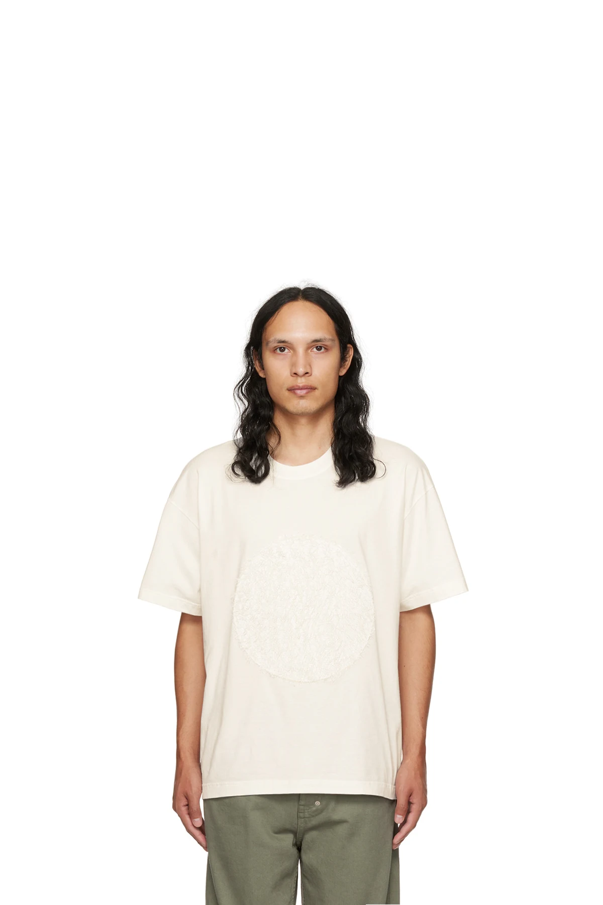 White Fluffy Circle T-Shirt