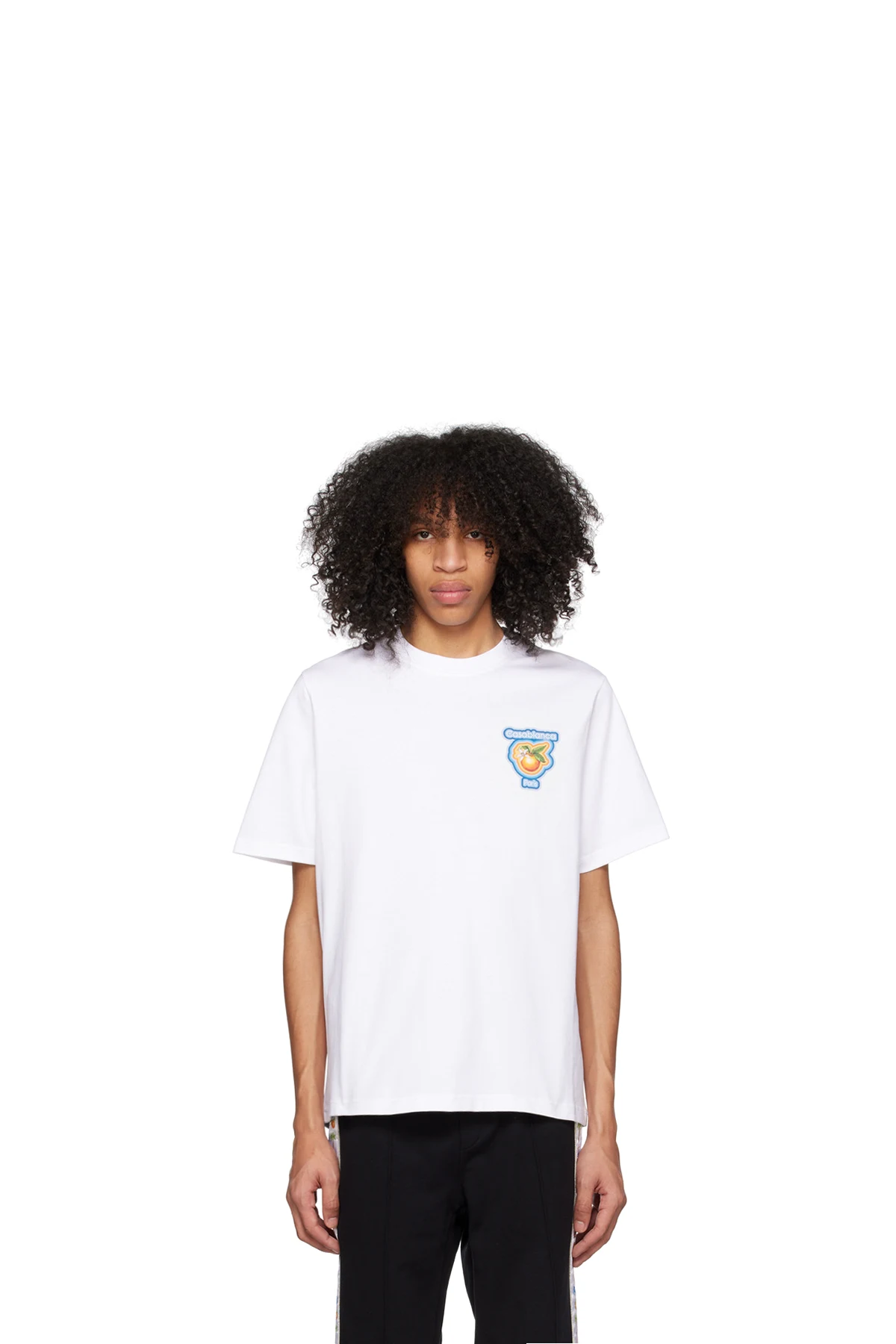 White Radiating Orange T-Shirt