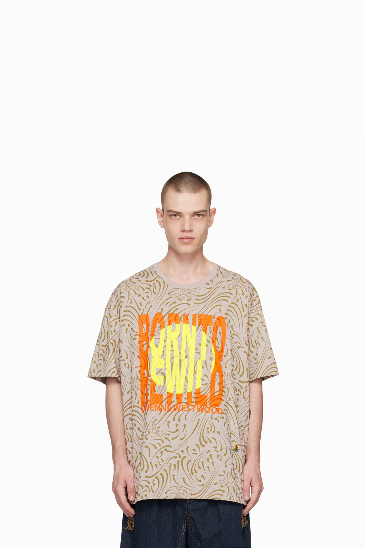 Taupe Printed T-Shirt