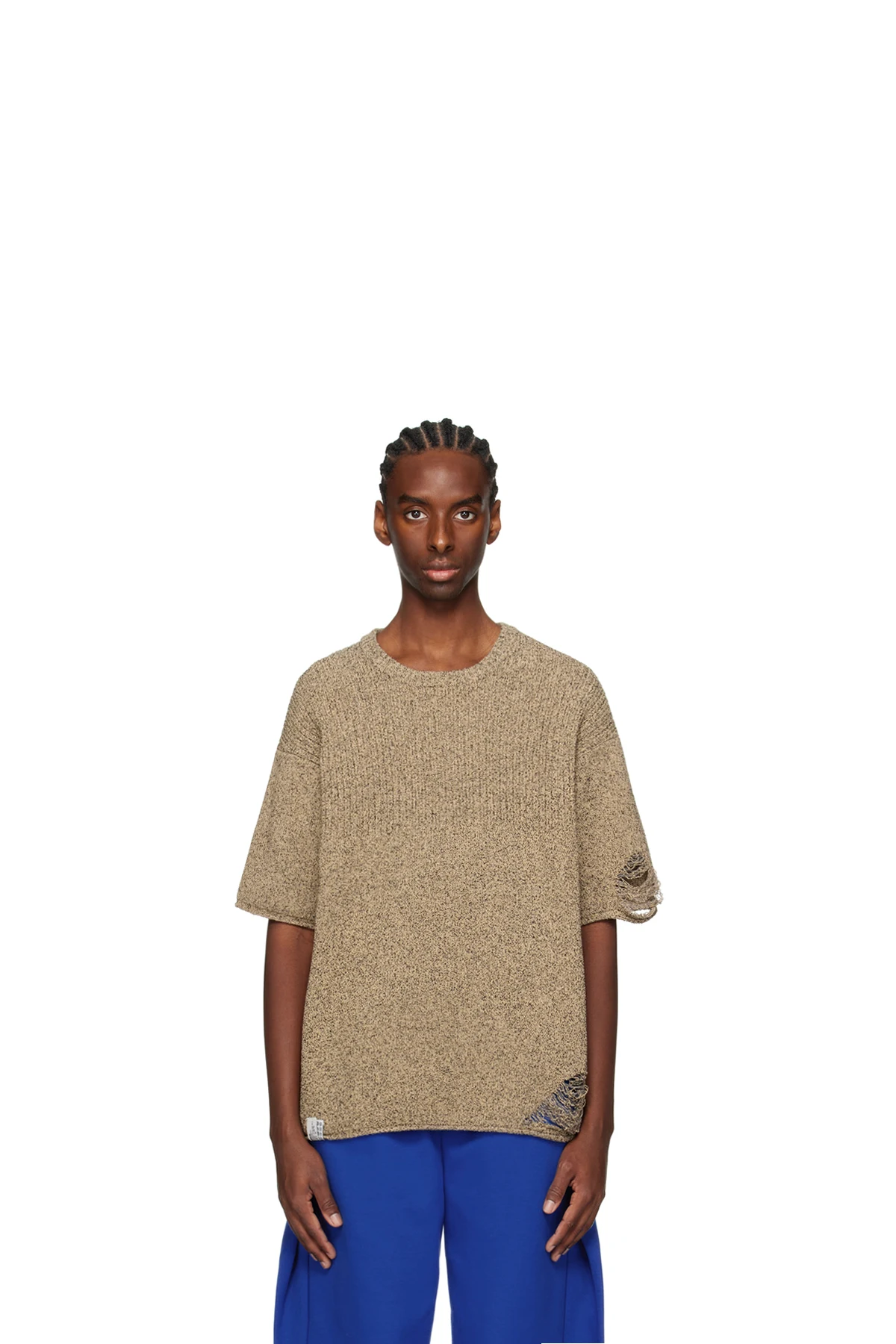 Beige Distressed T-Shirt