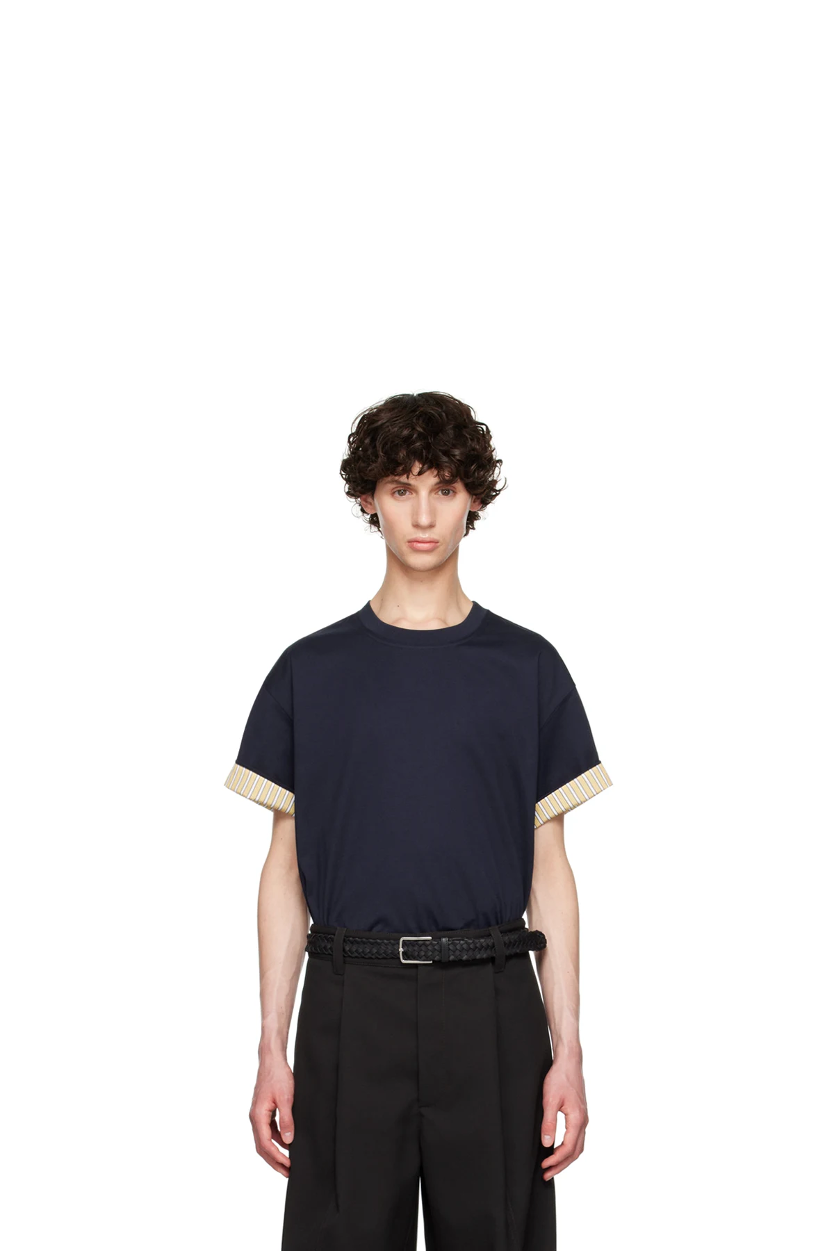 Navy & Yellow Double Layer T-Shirt