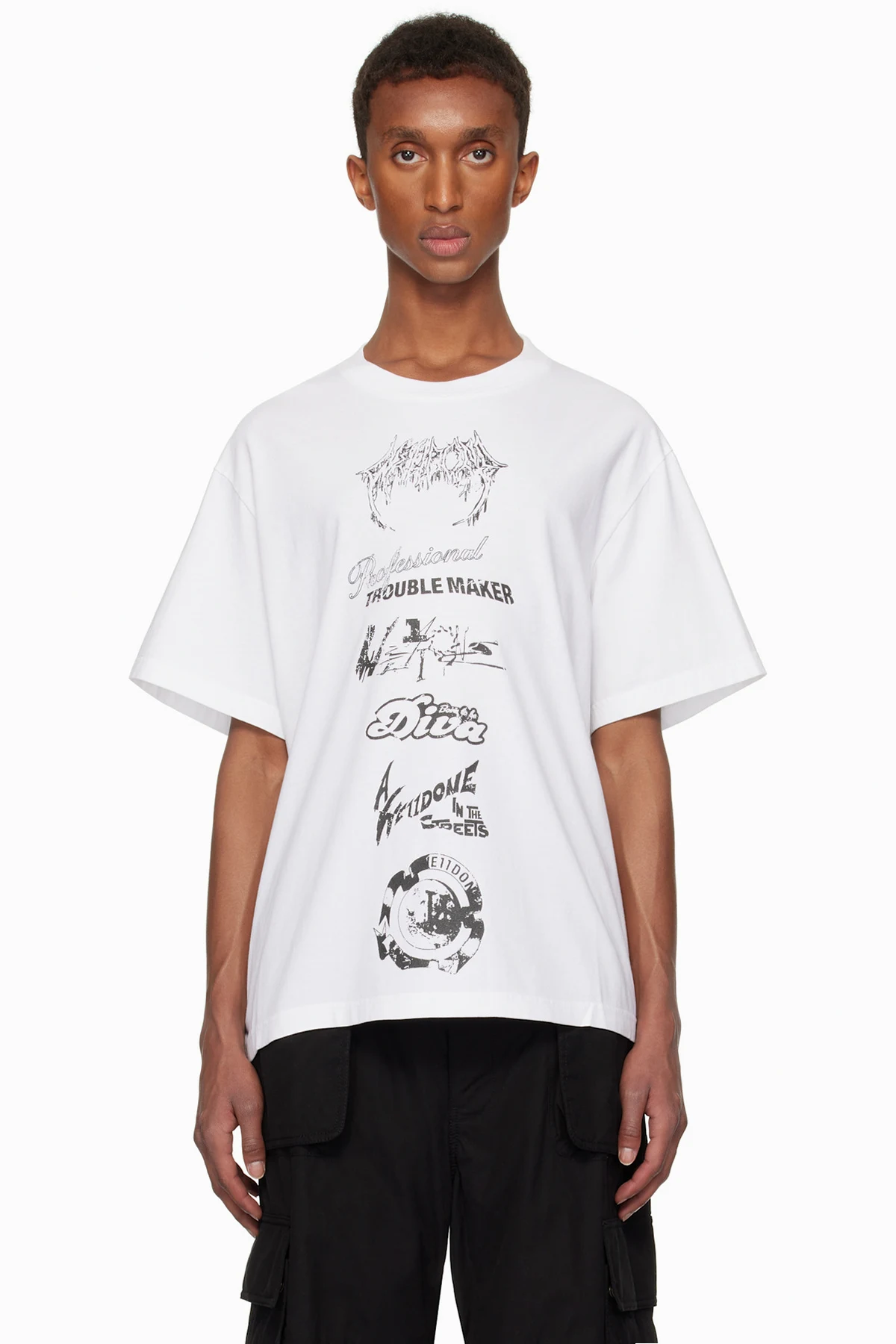 White Multi Logo T-shirt