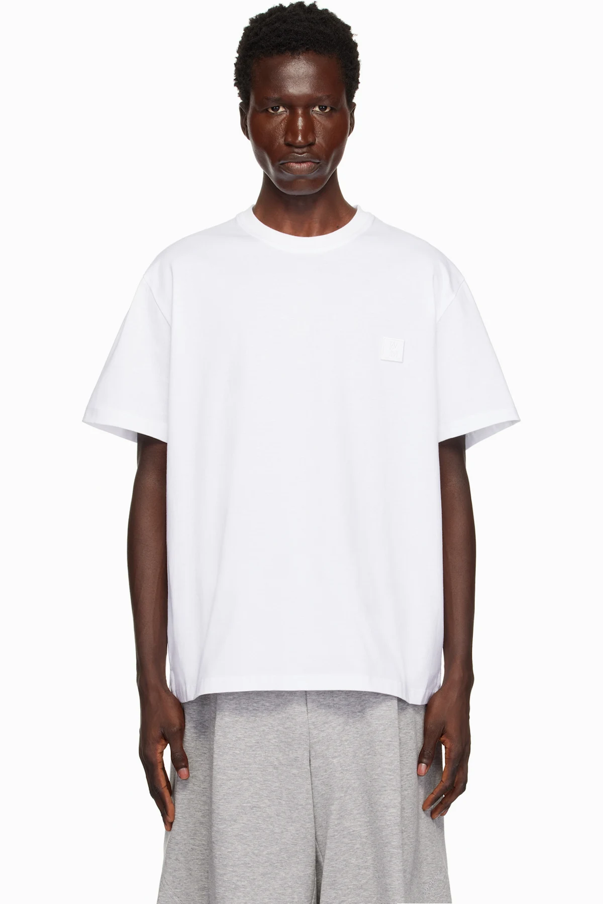 White Metallic Graphic T-shirt