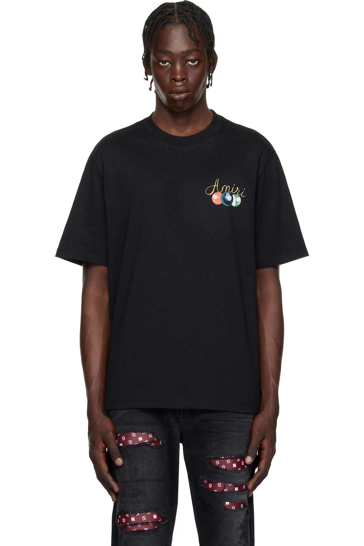 Black 'Amiri' Pool Cue T-shirt