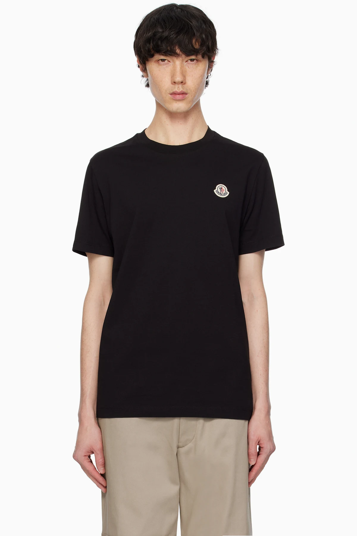 Three-Pack Black Logo Patch T-shirts