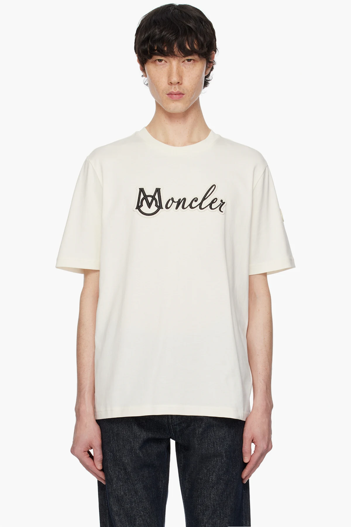 Off-White Embroidered Varsity Logo Cotton T-shirt