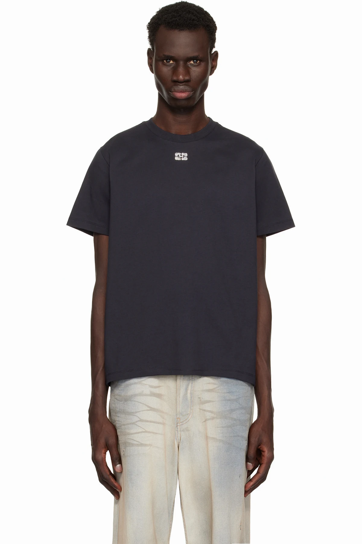 Black Relaxed Rhinestone T-shirt