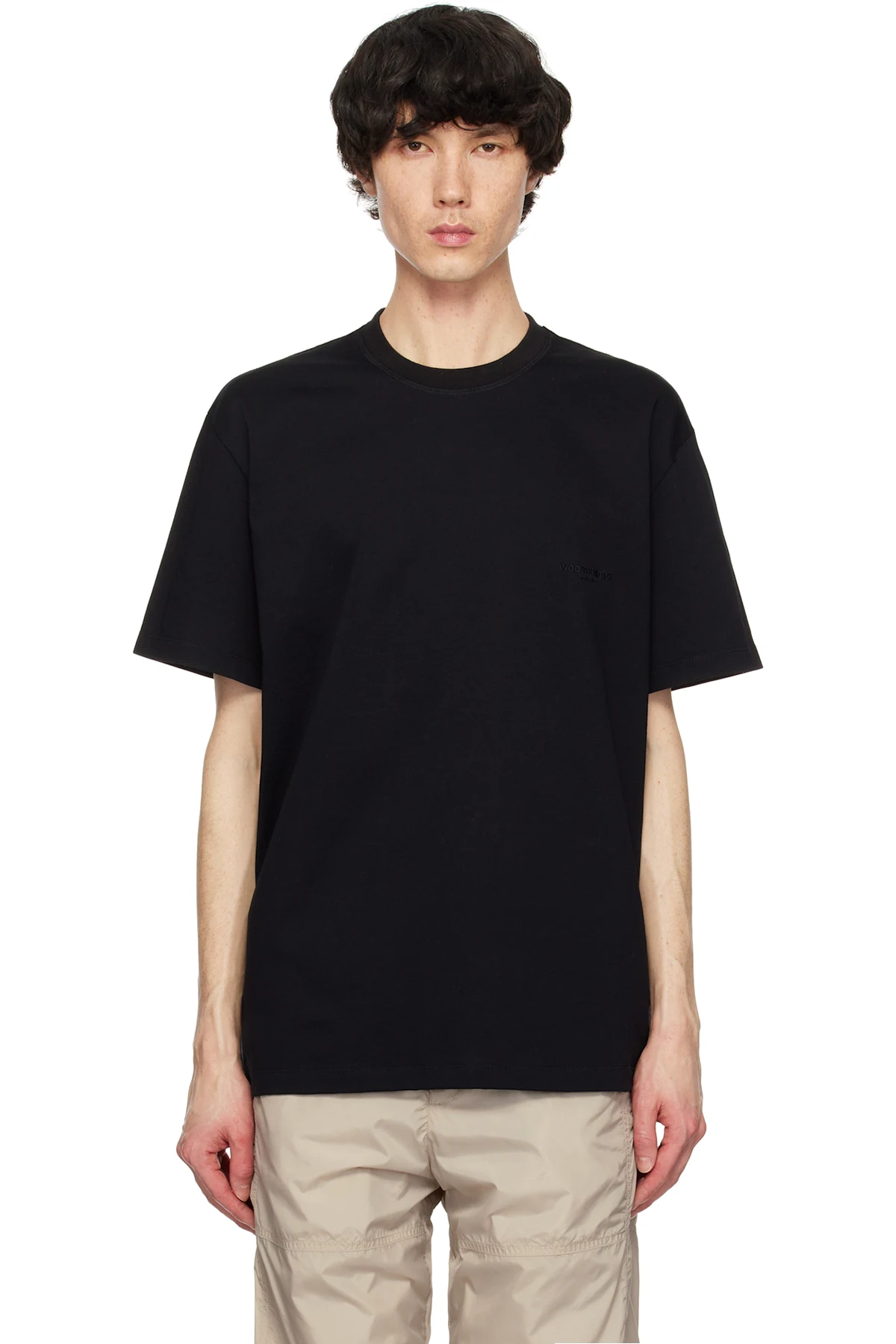 Black Embroidered Logo T-shirt